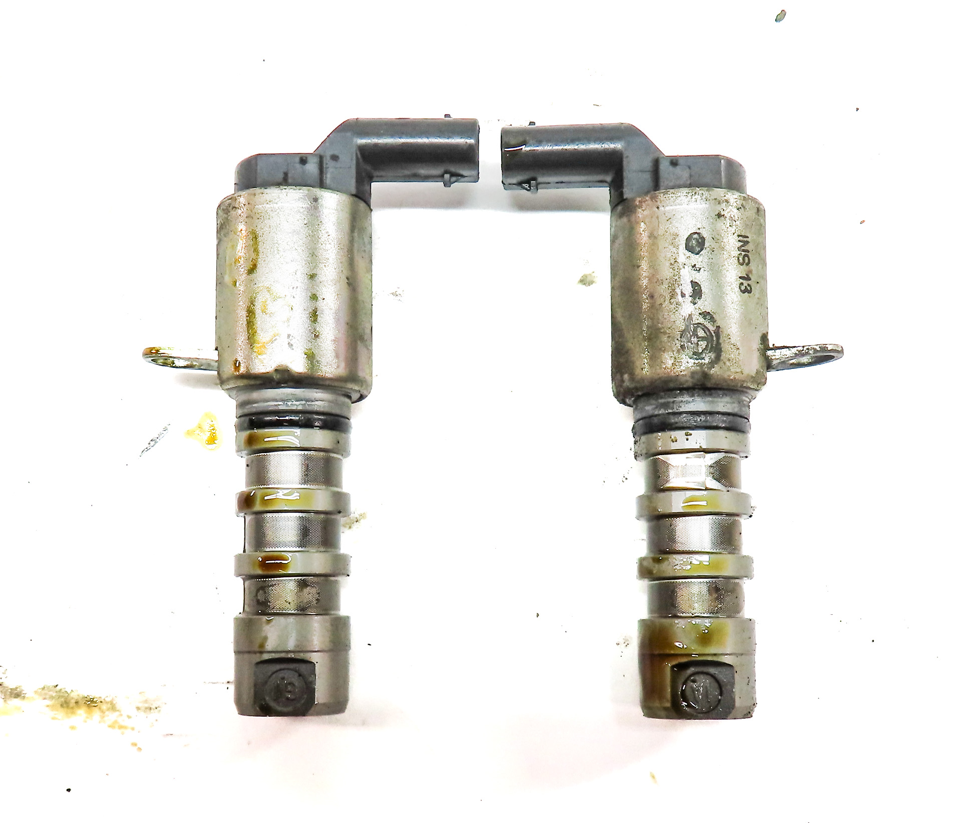 17 AUDI Q7 4M 3.0L SUPER (CREC) ENGINE VVT VARIABLE VALVE TIMING SOLENOID SET/2 — exact item pictured
