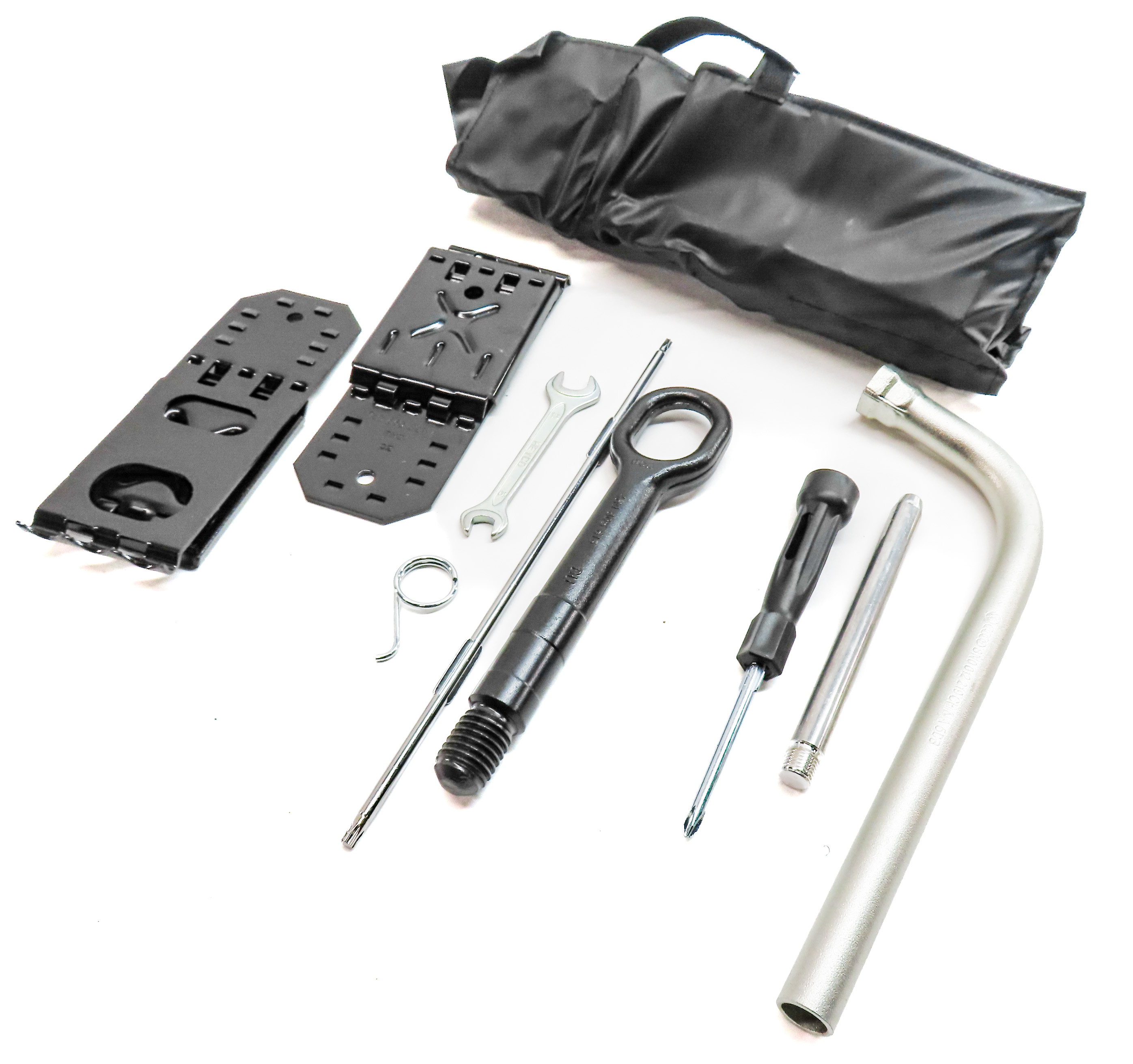 2017 AUDI Q7 (4M) EMERGENCY ROADSIDE SPARE TIRE TOOL KIT SET/10 w/ CASE — exact item pictured