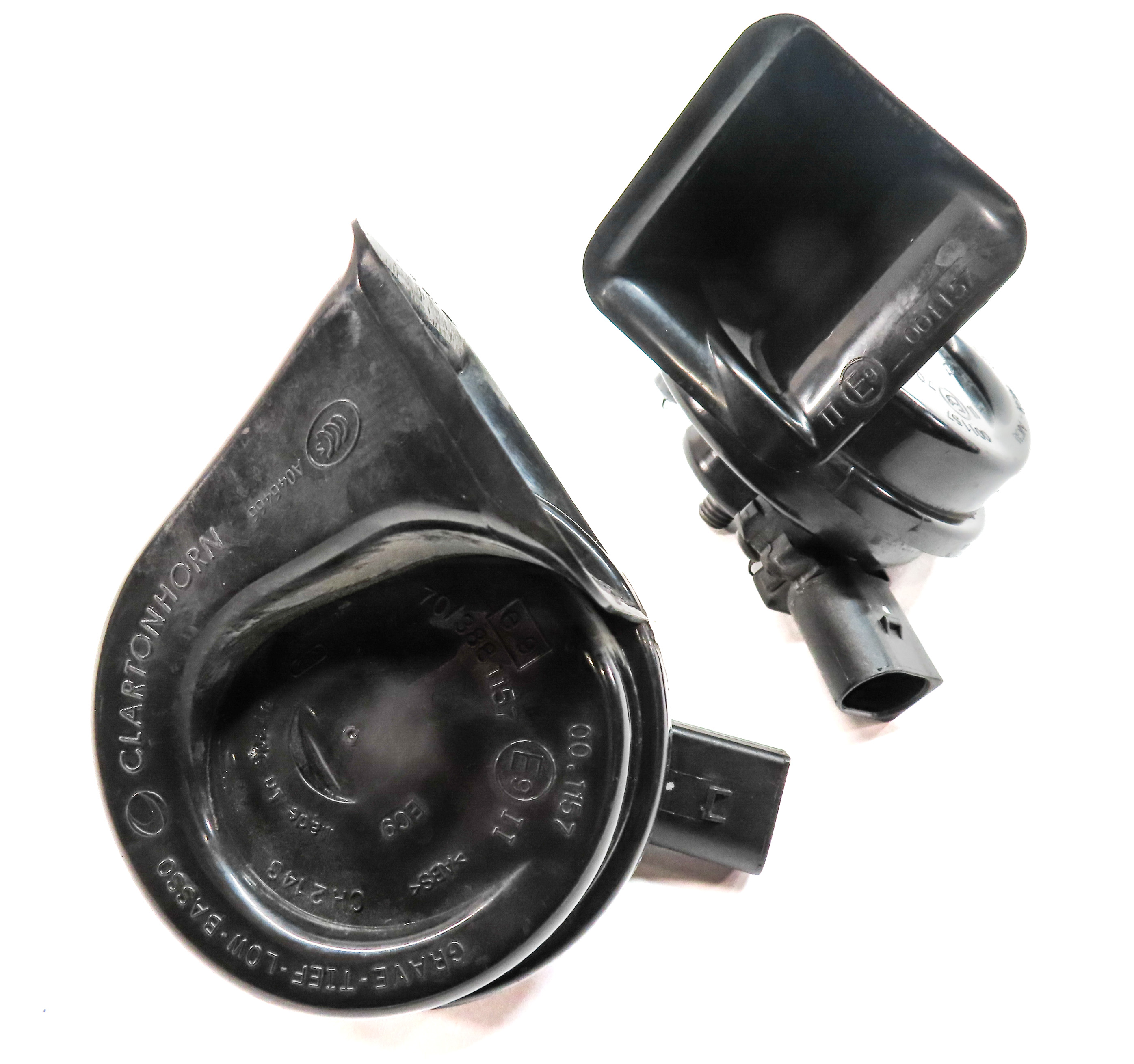 2017-2024 AUDI Q7 (4M) HIGH & LOW TONE NOTE ALERT HORN SET/2 — exact item pictured