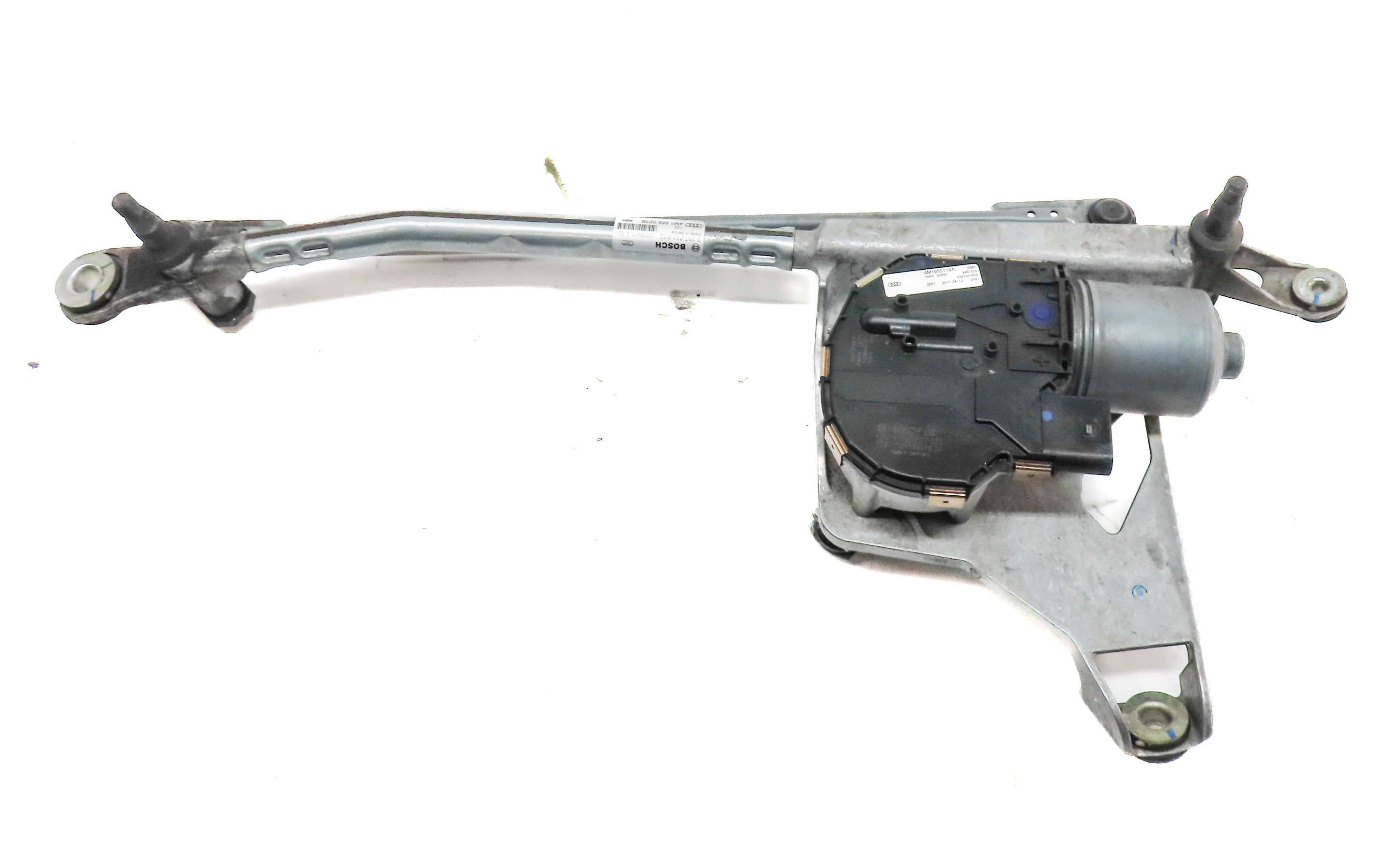 2017-2019 AUDI Q7 (4M) FRONT WINDSHIELD WIPER MOTOR w/ TRANSMISSION LINKAGE — exact item pictured