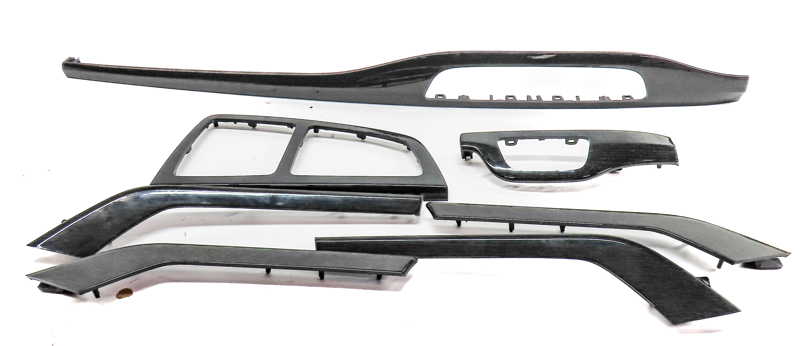 2017 AUDI Q7 (4M) FRONT/REAR DOOR DASH CENTER CONSOLE WOOD TRIM SET/7 (Gray Oak) — exact item pictured