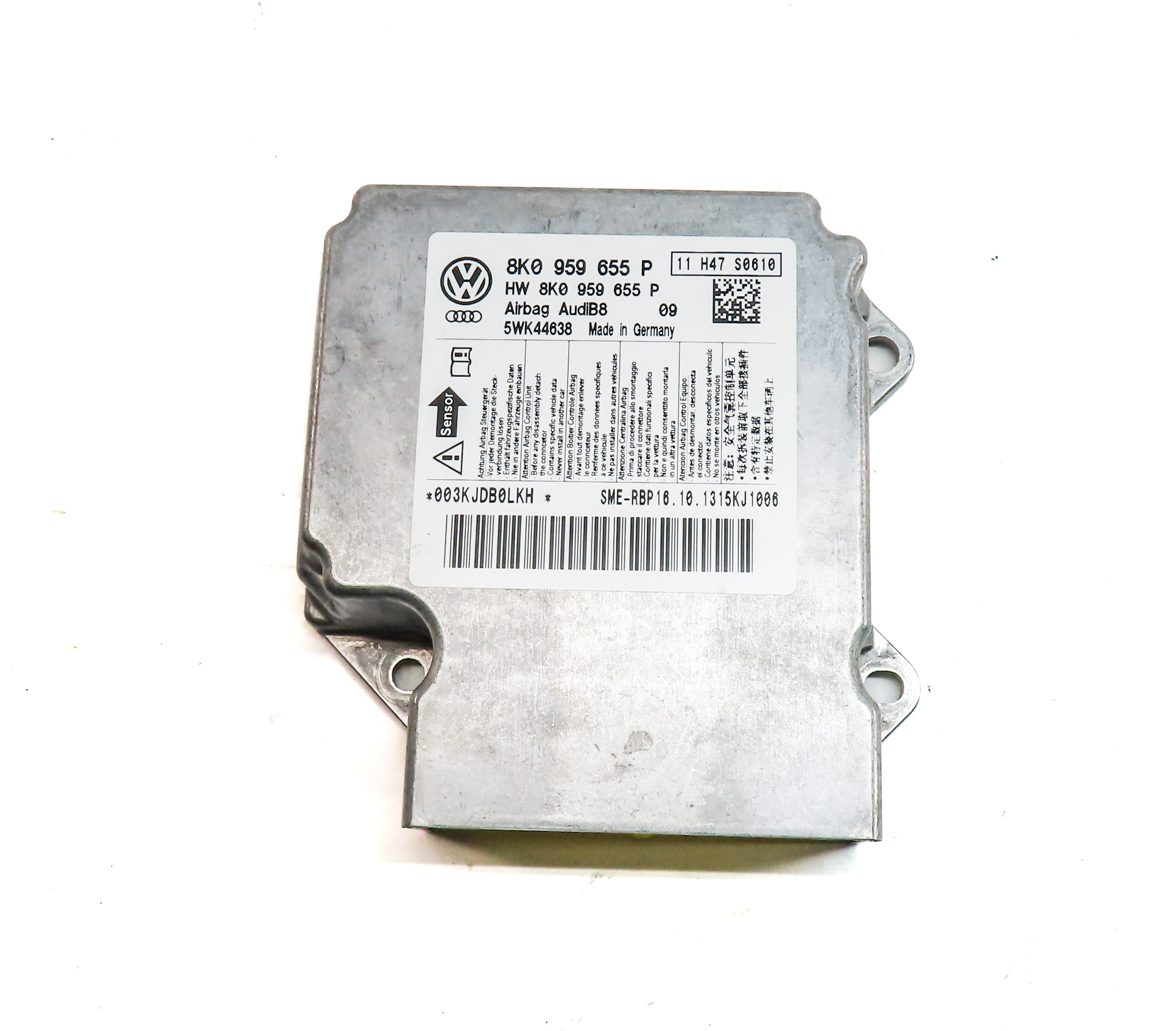 2013-2015 AUDI A4 A5 S4 S5 RS5 (B8 8K 8T) SRS BAG CONTROL MODULE — exact item pictured