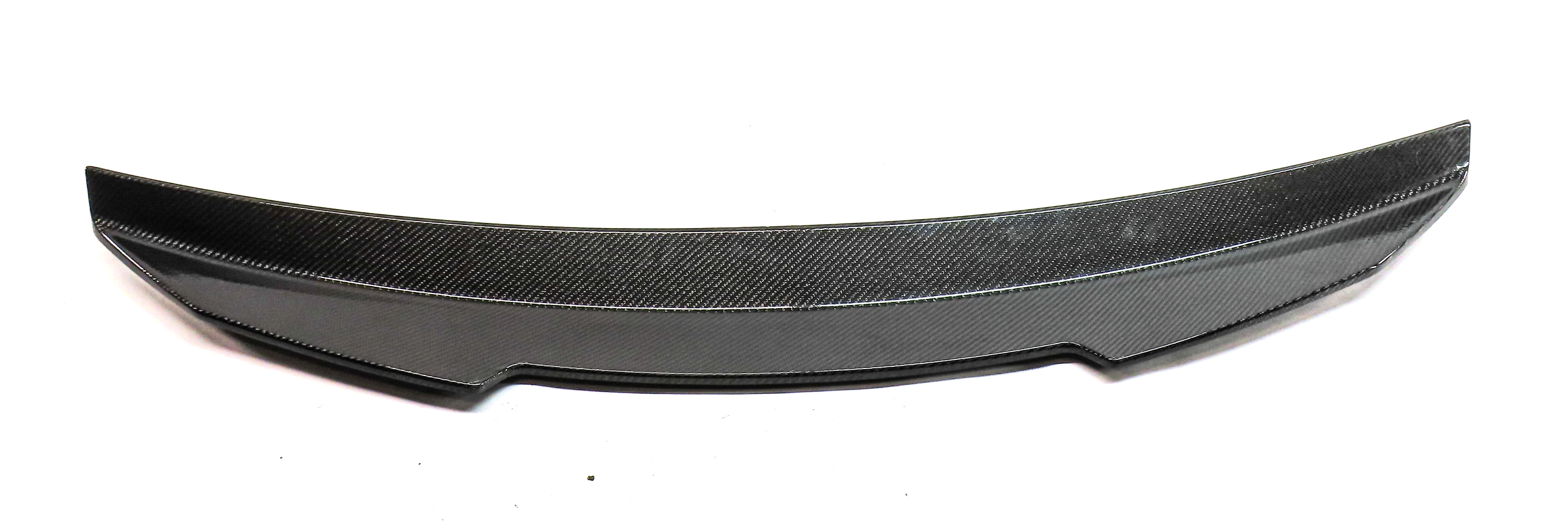 2014 AUDI S5 COUPE (B8 8T) REAR GLOSSY CARBON FIBER TRUNK MOUNT SPOILER FIN WING — exact item pictured