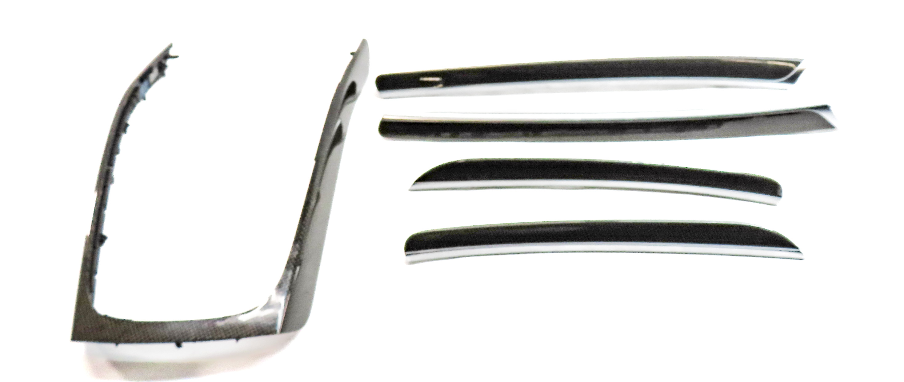 2014 AUDI S5 COUPE (B8 8T) CENTER CONSOLE FRONT/REAR DOOR TRIM SET/5 (Carbon) — exact item pictured