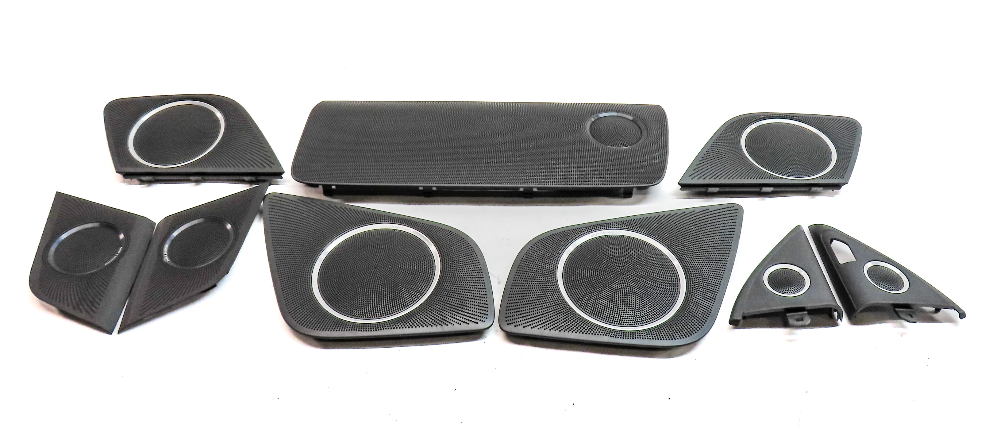 2014 AUDI S5 COUPE (B8 8T) BANG & OLUFSEN SPEAKER GRILLE COVER SET/9 (BLACK) — exact item pictured