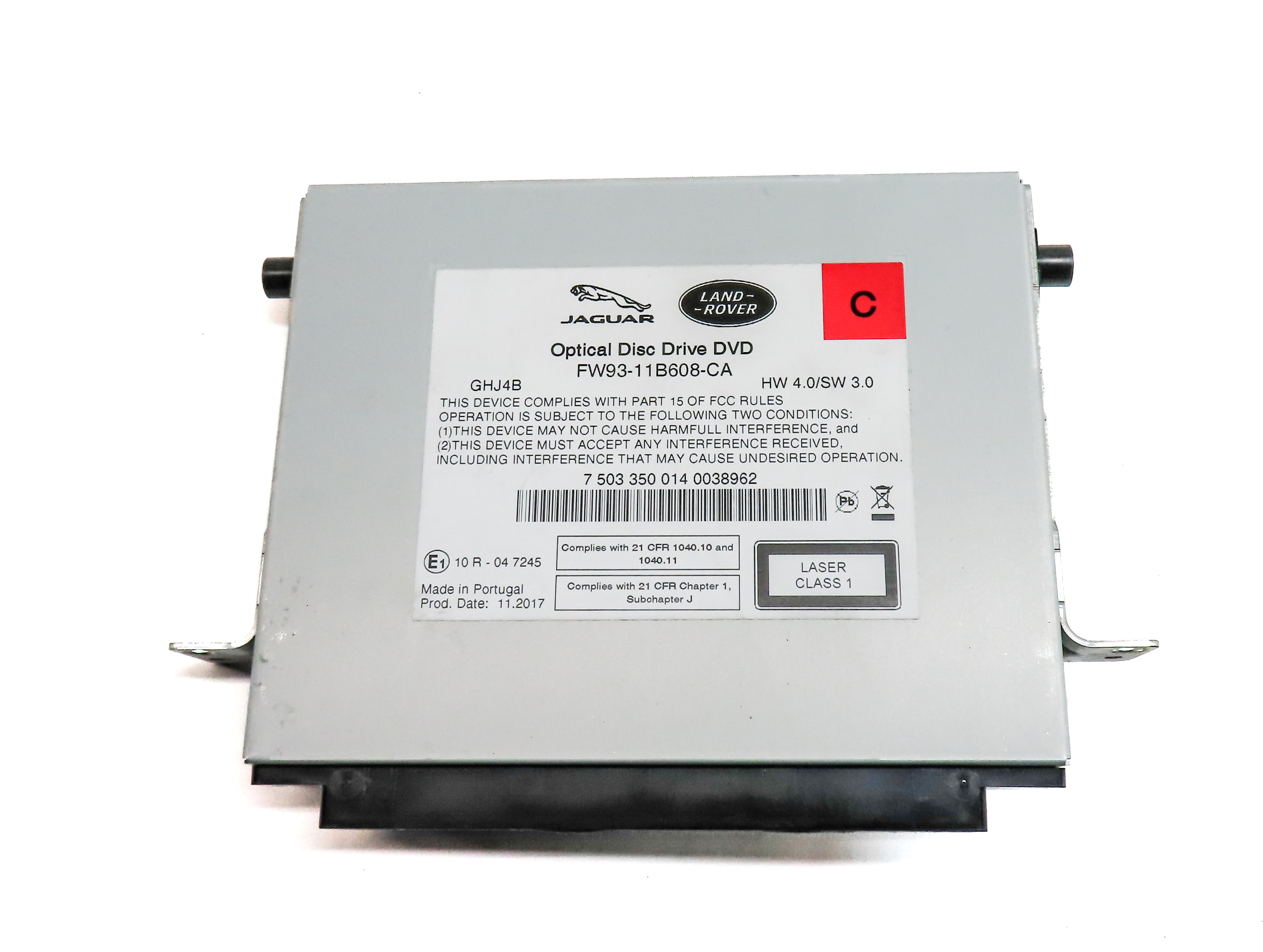 17-20 LAND ROVER DISCOVERY L462 AUDIO MEDIA CD DVD OPTICAL DISC DRIVE PLAYER — exact item pictured