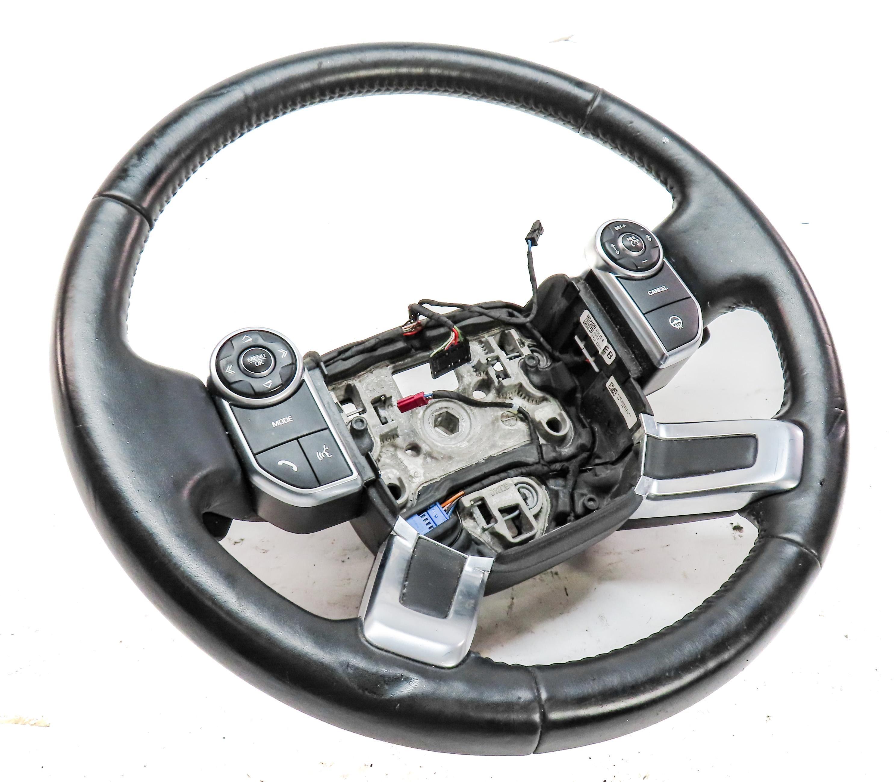 17-20 ROVER DISCOVERY (L462) HEATED STEERING w/SHIFT PADDLES GRAY STITCH (Black) — exact item pictured