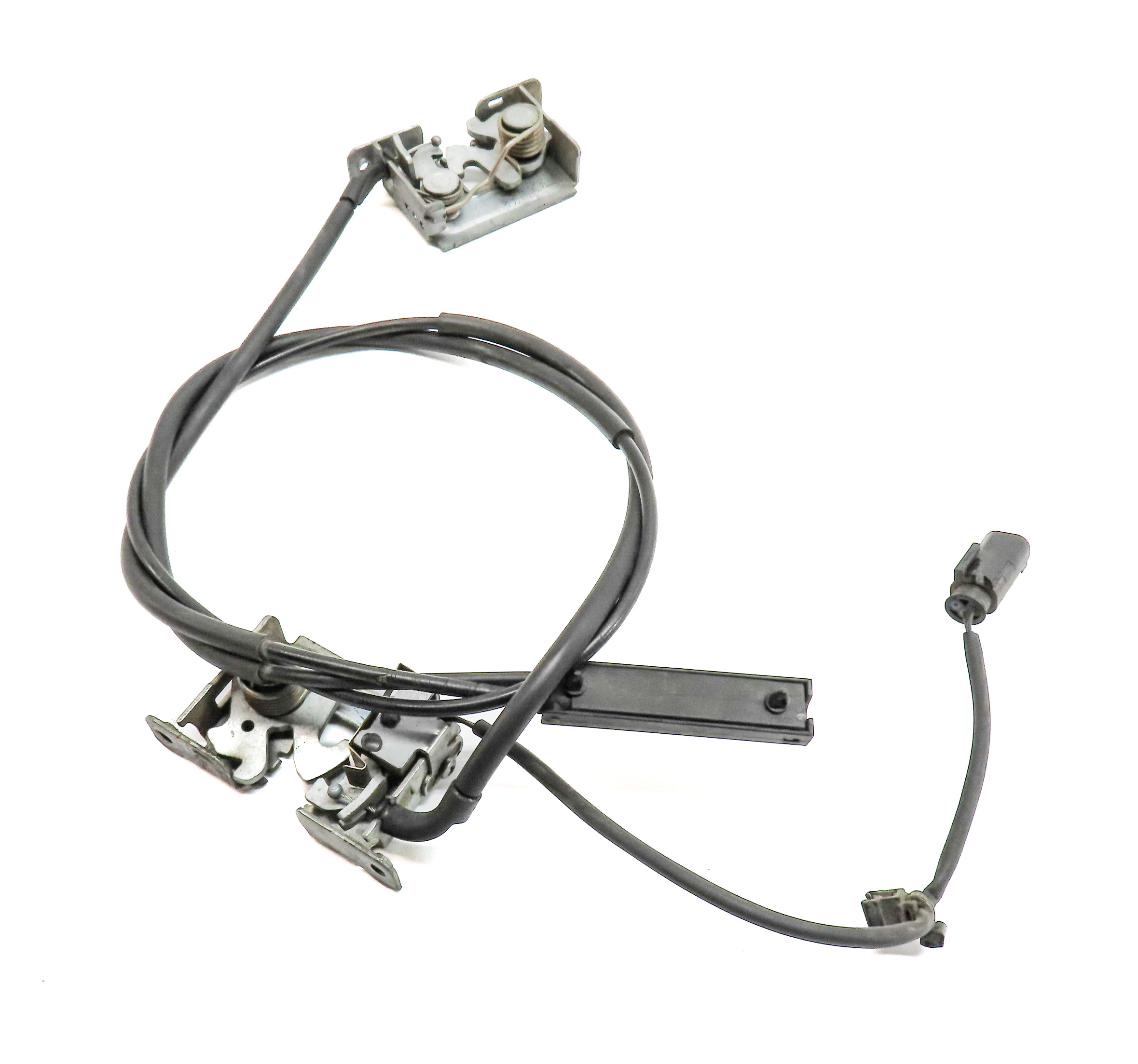 2011 BMW X5 (E70) FRONT HOOD BONNET LID SAFETY LOCK LATCH CABLE SET/2 — exact item pictured