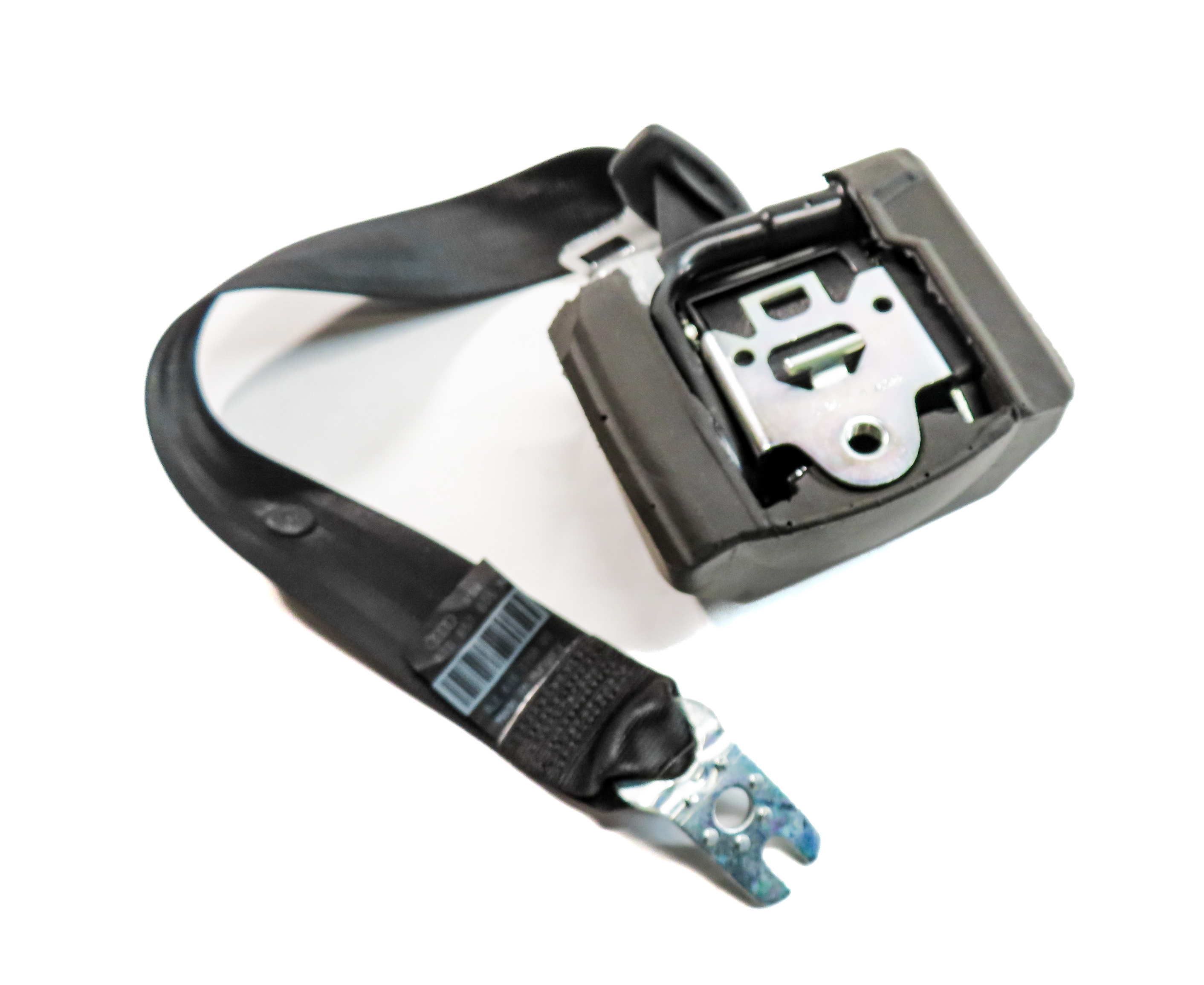 2012 AUDI A5 COUPE (B8 8T) REAR LEFT SEAT SEATBELT RETRACTOR (Black) — exact item pictured