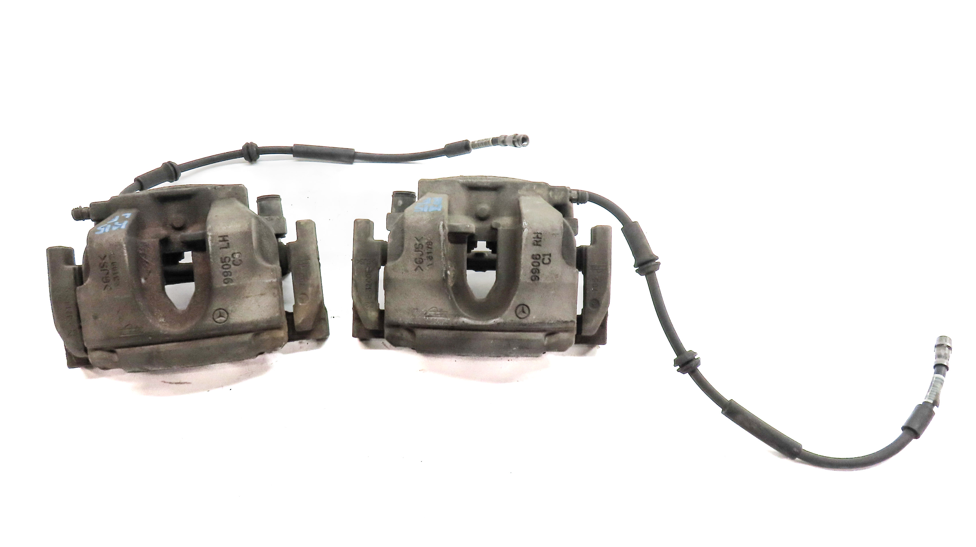 12-19 MERCEDES GL GLS ML (W166 X166) FRONT LEFT & RIGHT BRAKE CALIPER SET-2 — exact item pictured