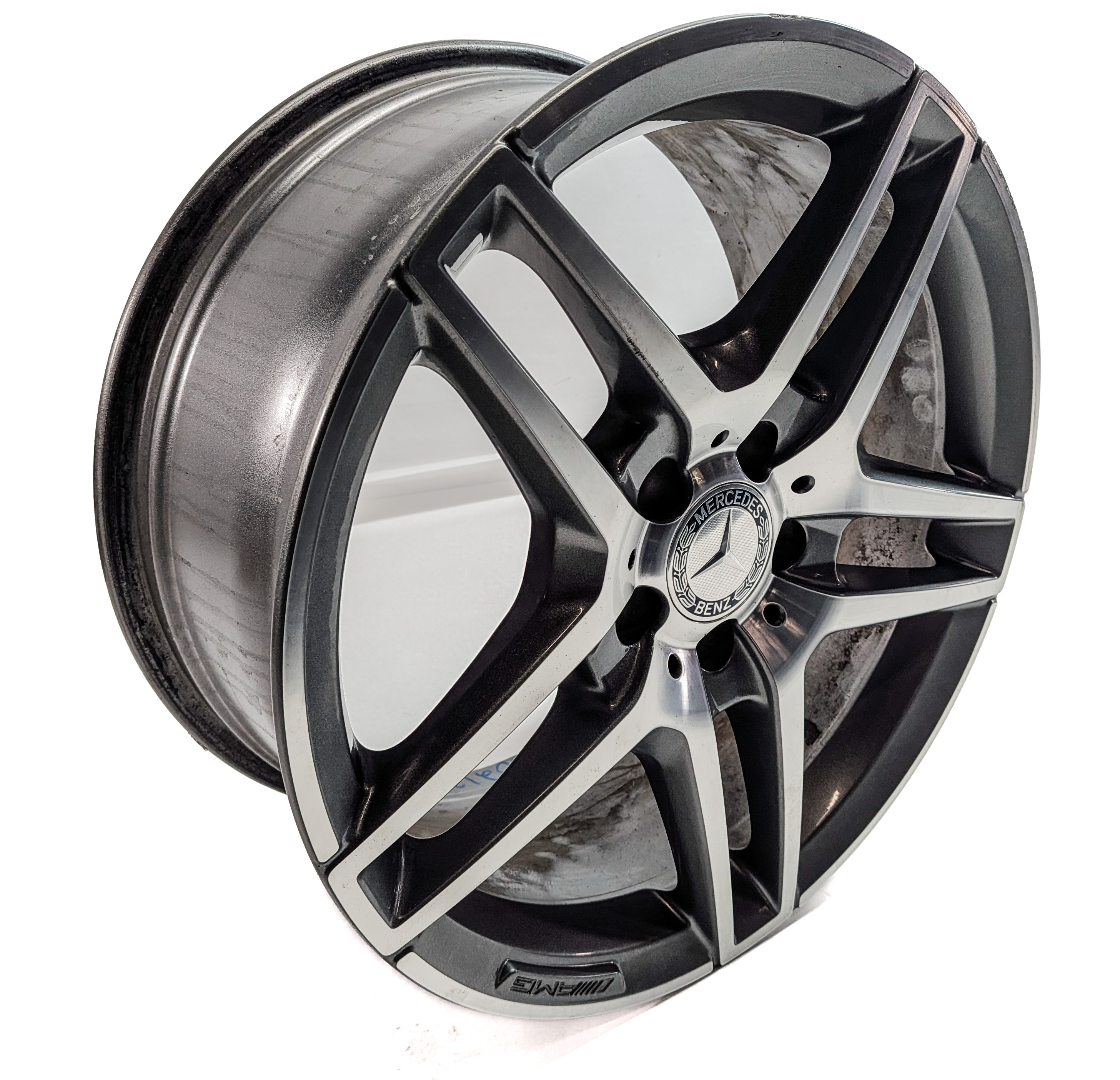 14-16 MERCEDES E350 E400 E550 (A207 C207 W207) 18x8 FRONT 10-SPOKE AMG WHEEL RIM — exact item pictured