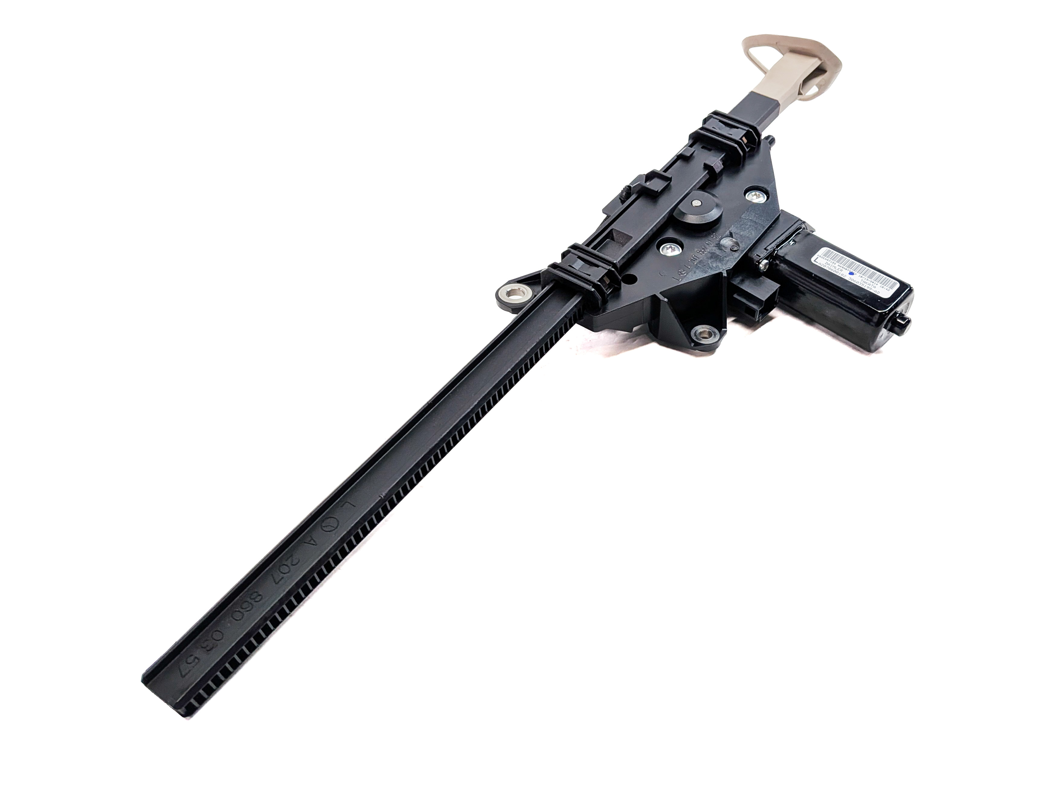 2015 MERCEDES E400 CONV (A207) FRONT LEFT DRIVER SEATBELT HANDOVER ARM (Beige) — exact item pictured