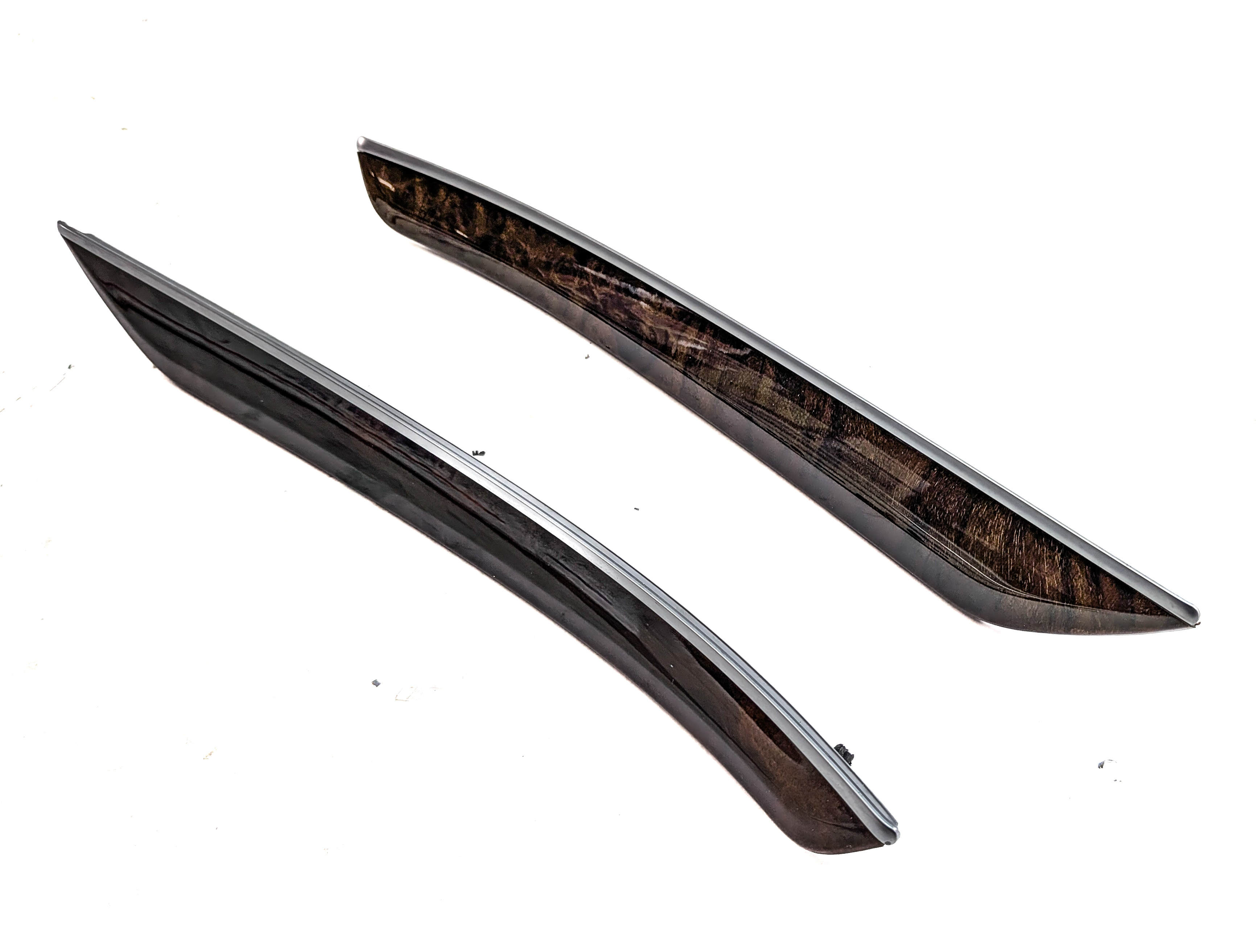 2015 MERCEDES E400 CONV A207 REAR LEFT & RIGHT INTERIOR DOOR TRIM SET/2 (Walnut) — exact item pictured