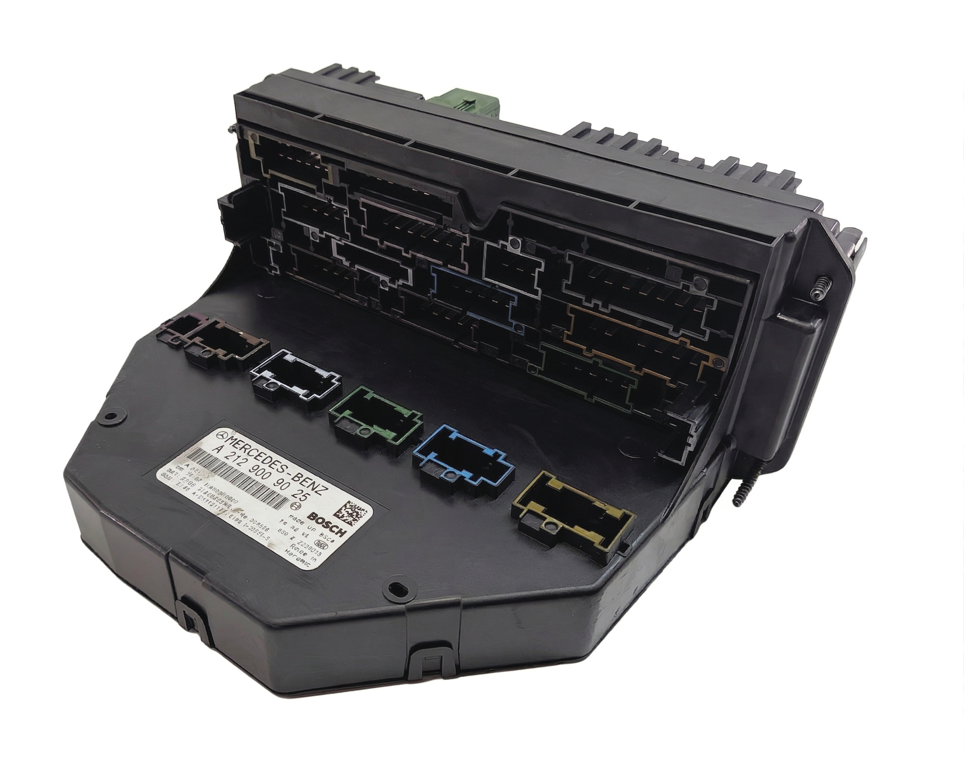 13-18 MERCEDES E S SL CLS W212 W222 FRONT SIGNAL ACQUISITION MODULE w/ FUSE BOX — exact item pictured