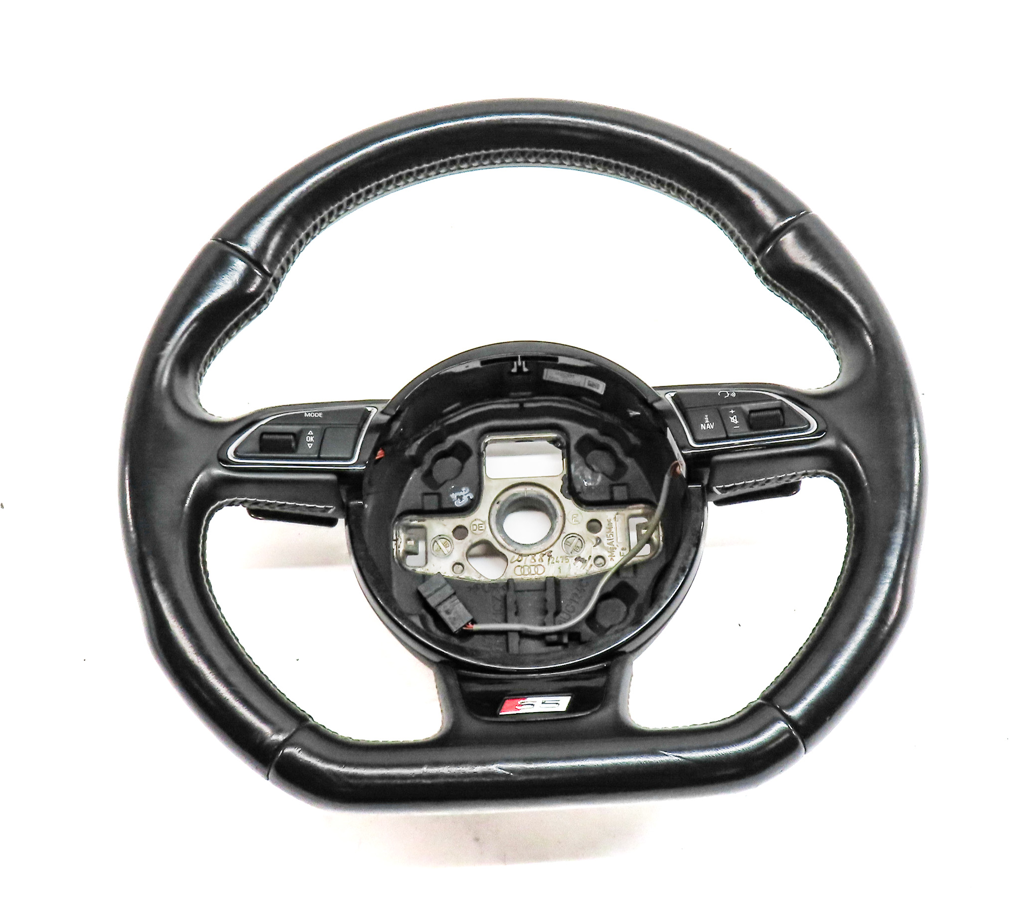 2013-2017 AUDI S5 (B8 8T) SPORT FLAT BOTTOM STEERING WHEEL w/ SHIFT PADDLES — exact item pictured