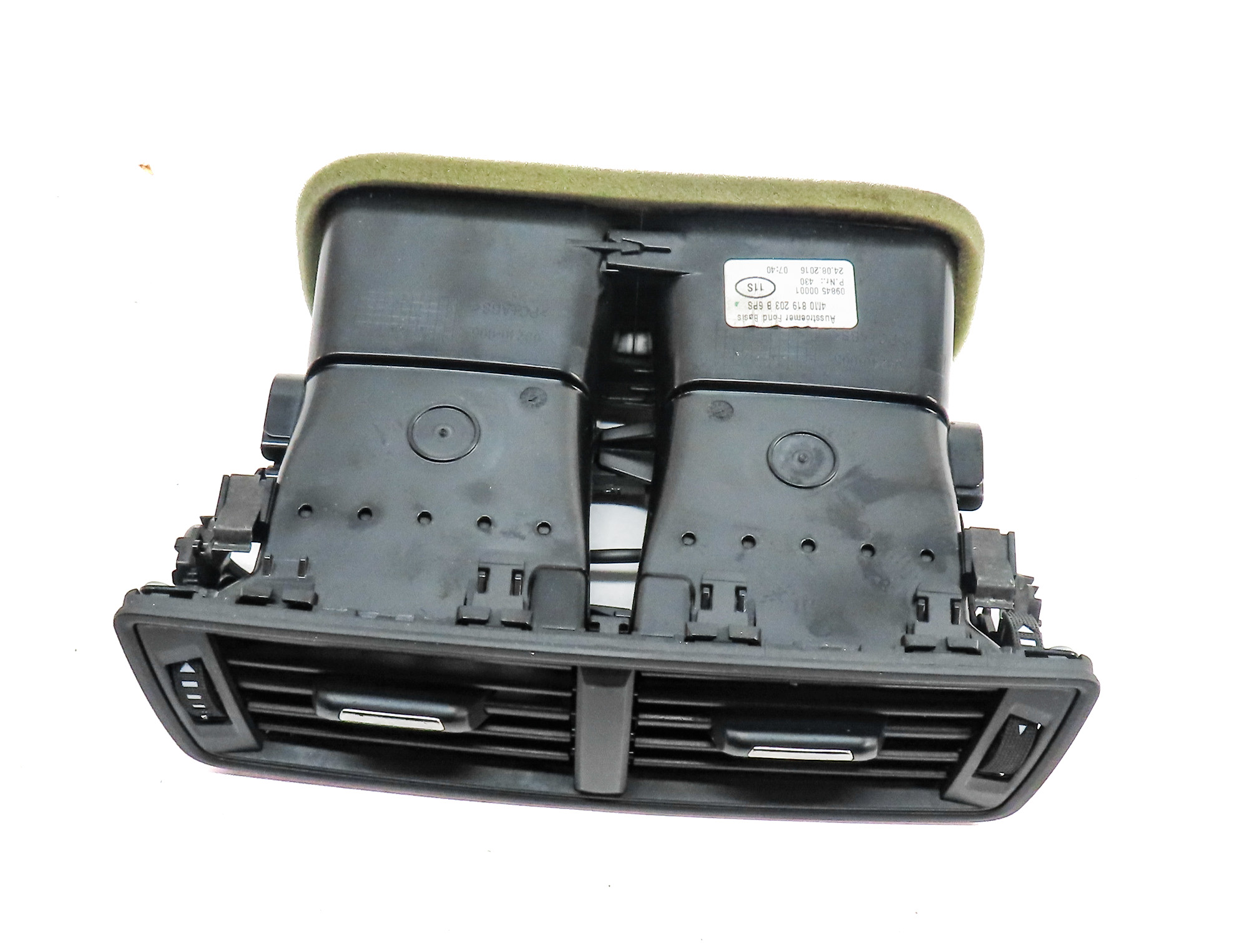 2017 AUDI Q7 (4M) REAR CENTER CONSOLE HEAT AIR AC HVAC DUAL VENT (Black) — exact item pictured