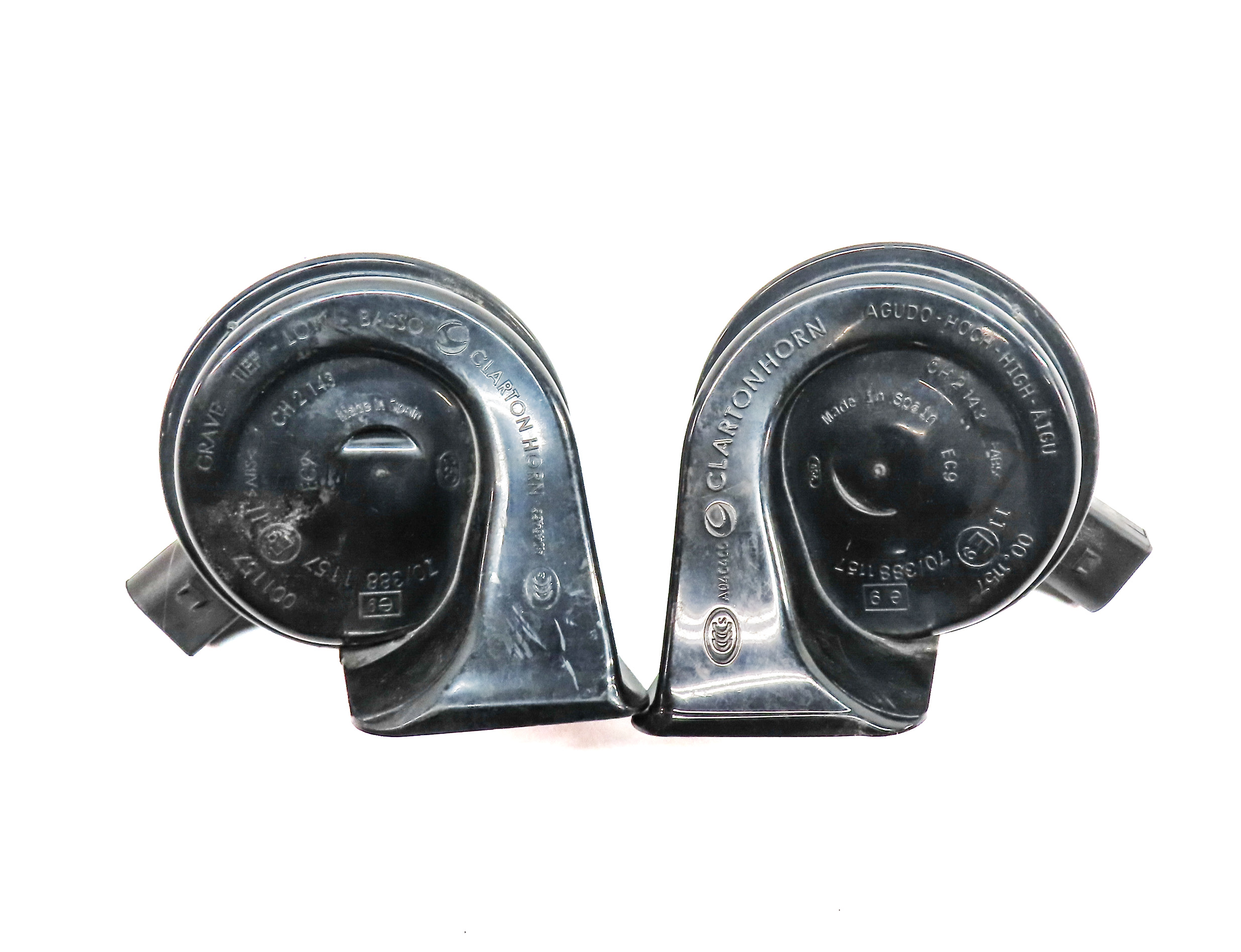 2017-2024 AUDI Q7 (4M) HIGH & LOW TONE NOTE ALERT HORN SET/2 — exact item pictured