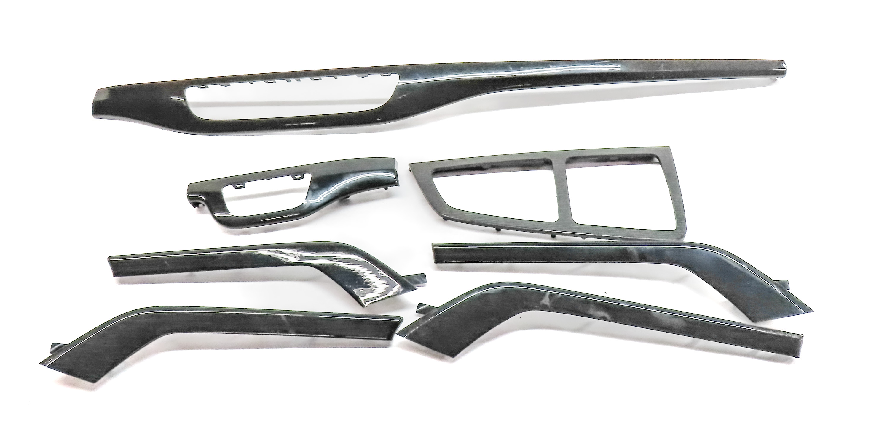 2017 AUDI Q7 (4M) INTERIOR DASH DOOR CENTER CONSOLE TRIM SET/7 (Gray Oak) — exact item pictured