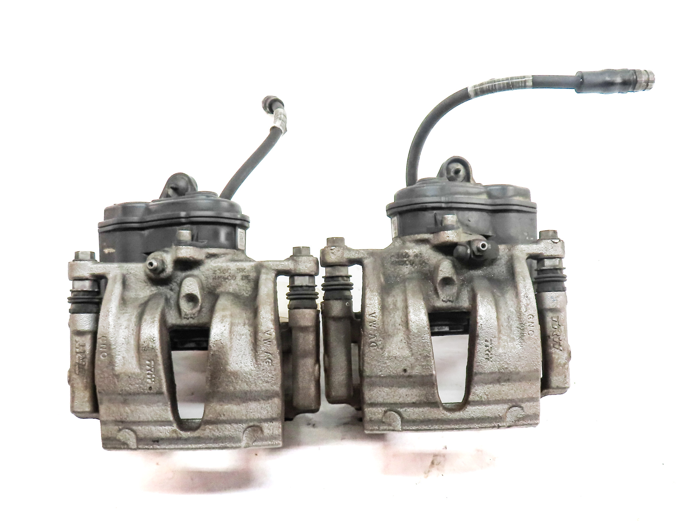 2017-2020 AUDI Q7 Q8 (4M) REAR LEFT DRIVER BRAKE CALIPER w/ LINES — exact item pictured