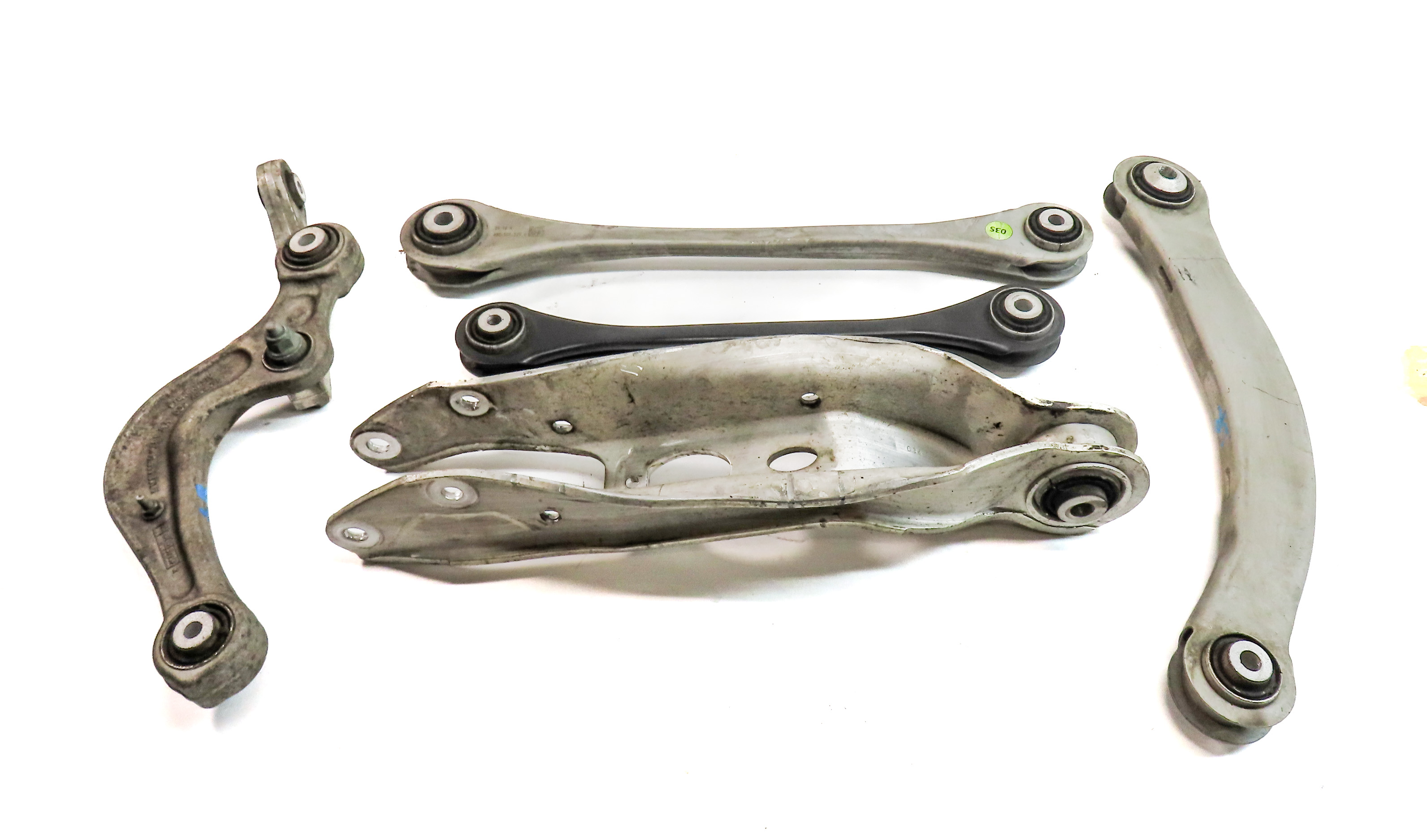 2017-2022 AUDI Q7 (4M) REAR LEFT DRIVER UPPER LOWER CONTROL ARM SET/5 — exact item pictured