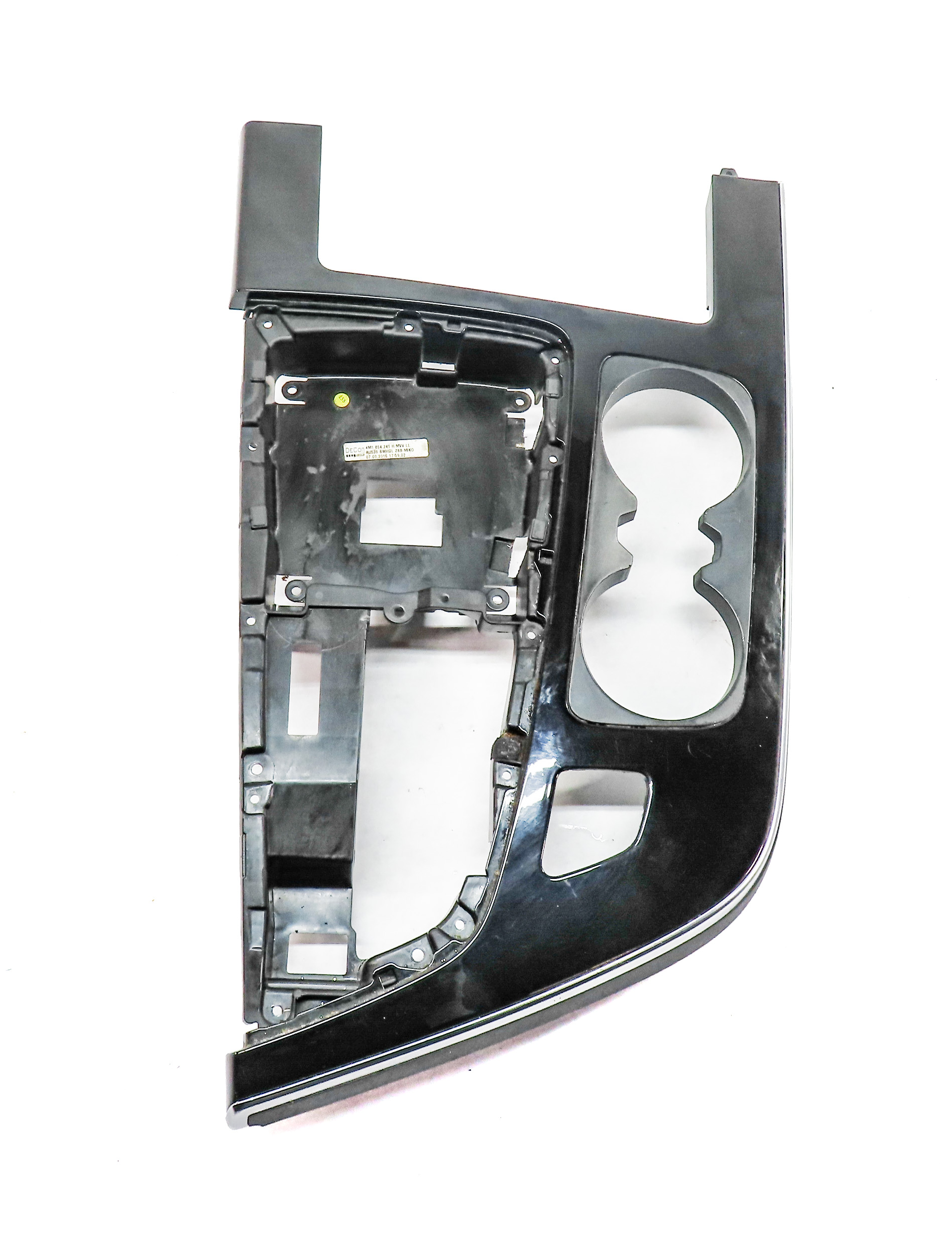 2017 AUDI Q7 (4M) FRONT CENTER CONSOLE SHIFT CUPHOLDER TRIM PANEL (BLACK) — exact item pictured