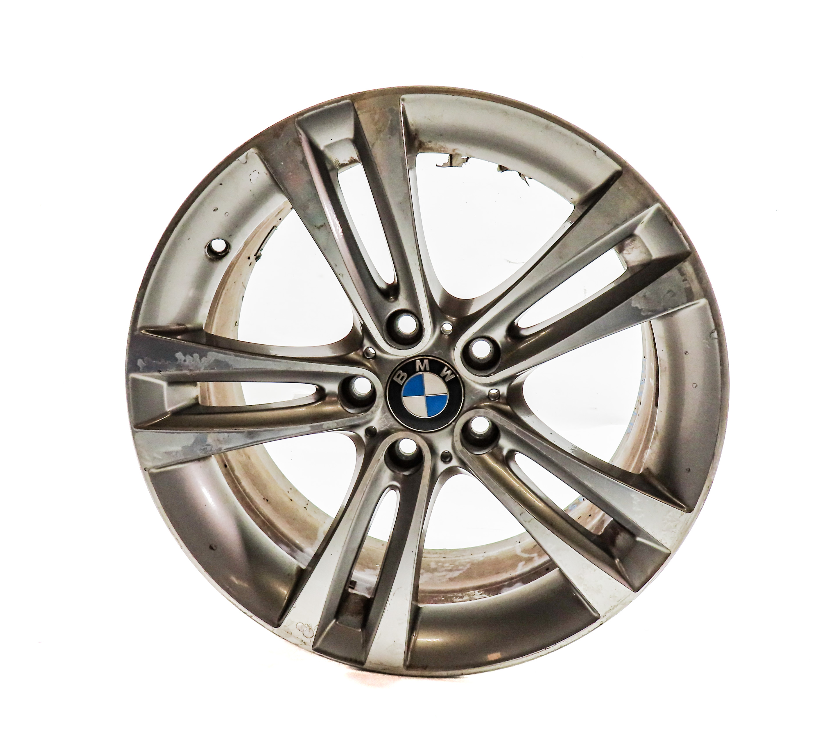 12-19 BMW 3 4 SERIES (F30 F31 F32) 18x8 5-DOUBLE FLARED SPOKE ALUMINUM WHEEL RIM — exact item pictured