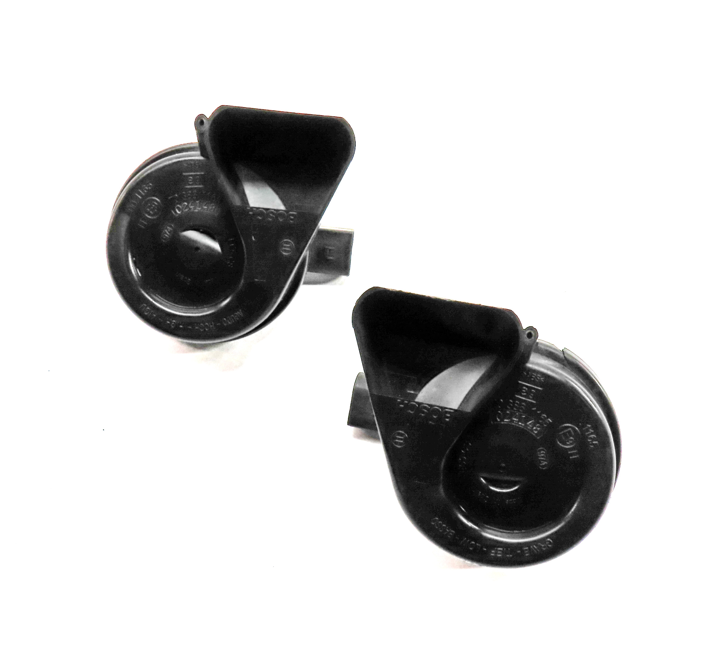 2007-2015 AUDI Q7 R8 (4L 4S) HIGH & LOW TONE NOTE SIGNAL SAFETY HORN SET-2 — exact item pictured