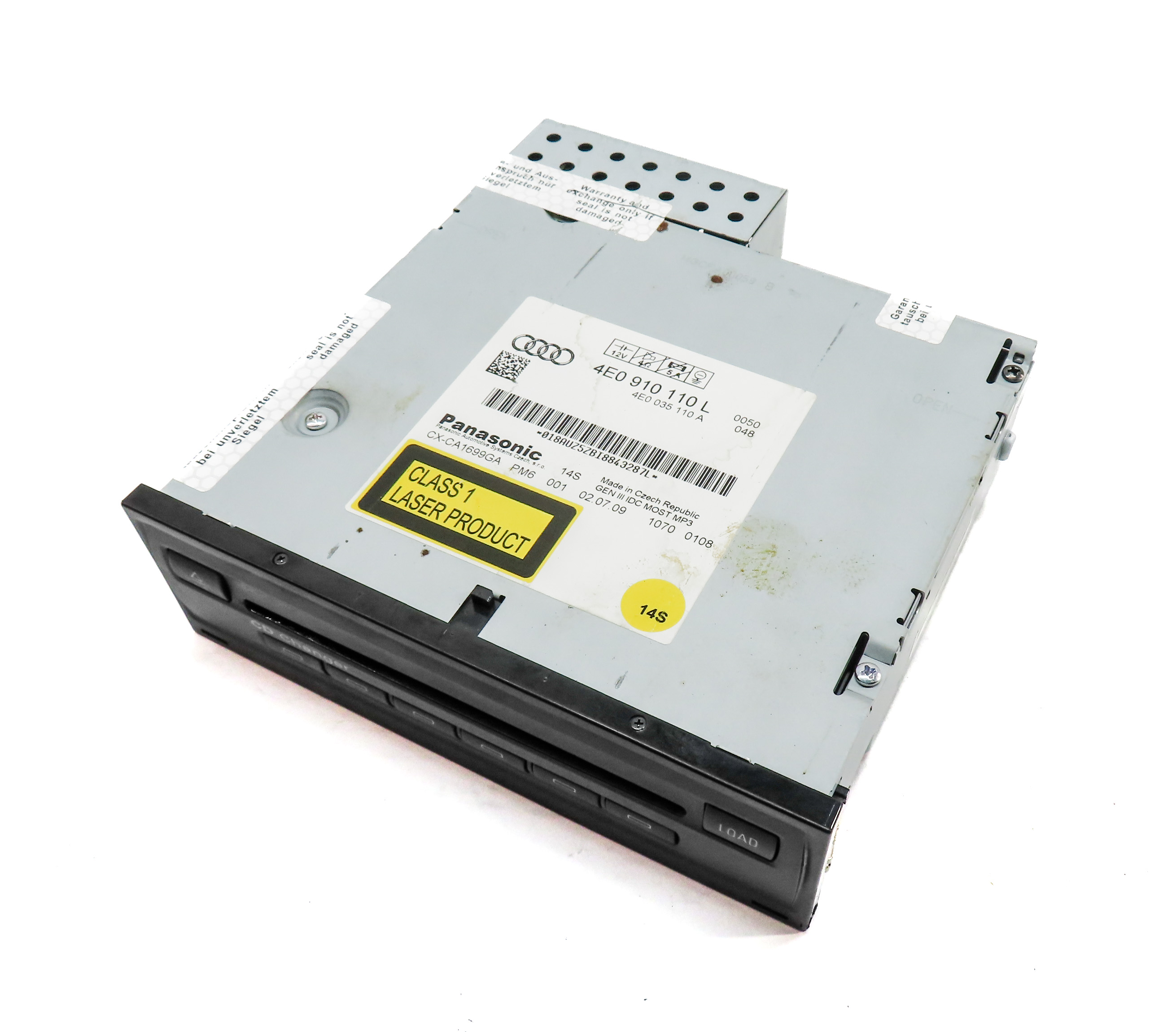 2007-2011 AUDI Q7 (4L) RADIO STEREO 6 DISC CD CHANGER PLAYER READER DRIVE — exact item pictured