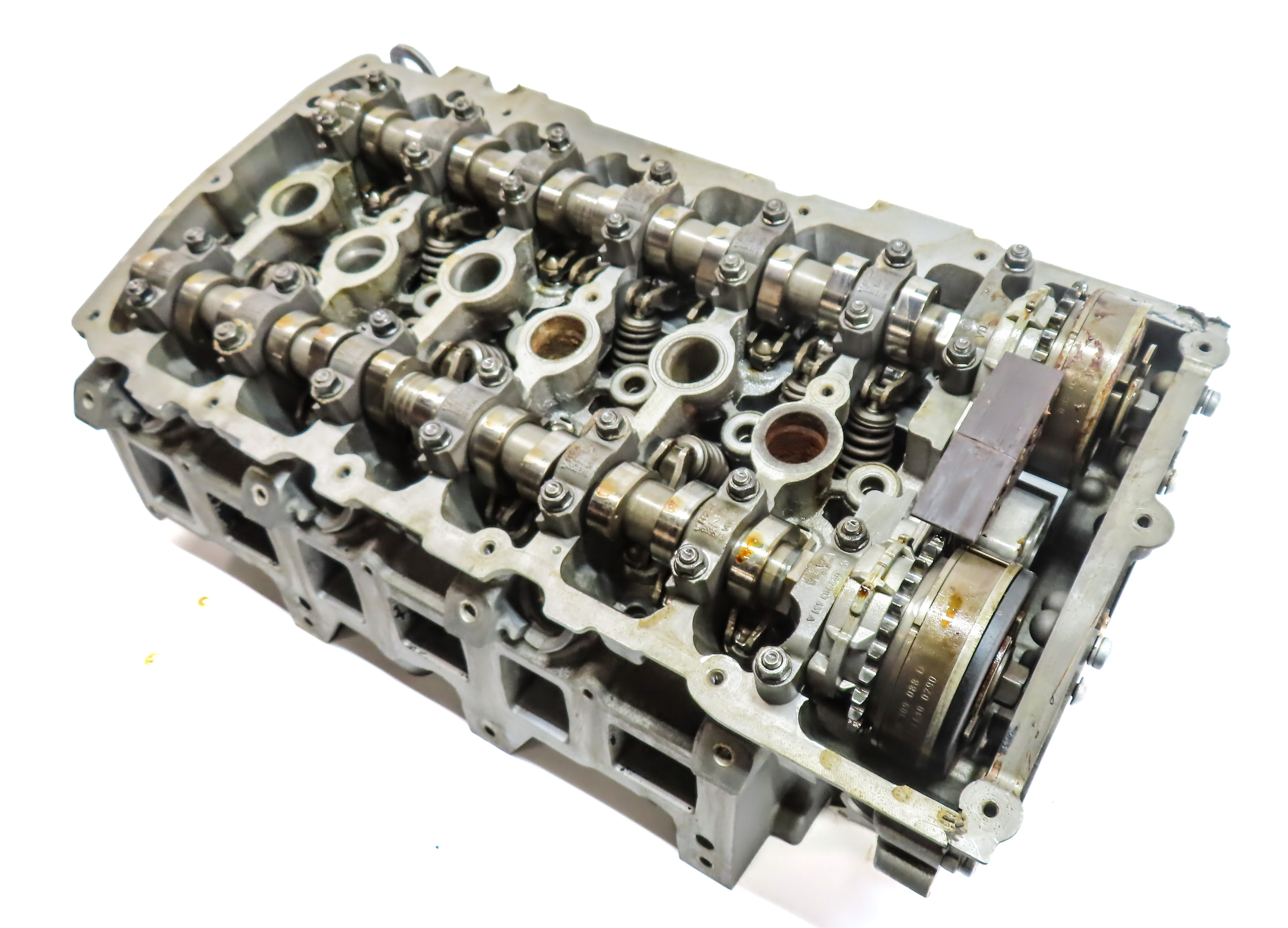 09-10 AUDI Q7 4L 3.6L (BHK VR6) ENGINE CYLINDER HEAD w/ CAMSHAFTS & TIMING GEARS — exact item pictured