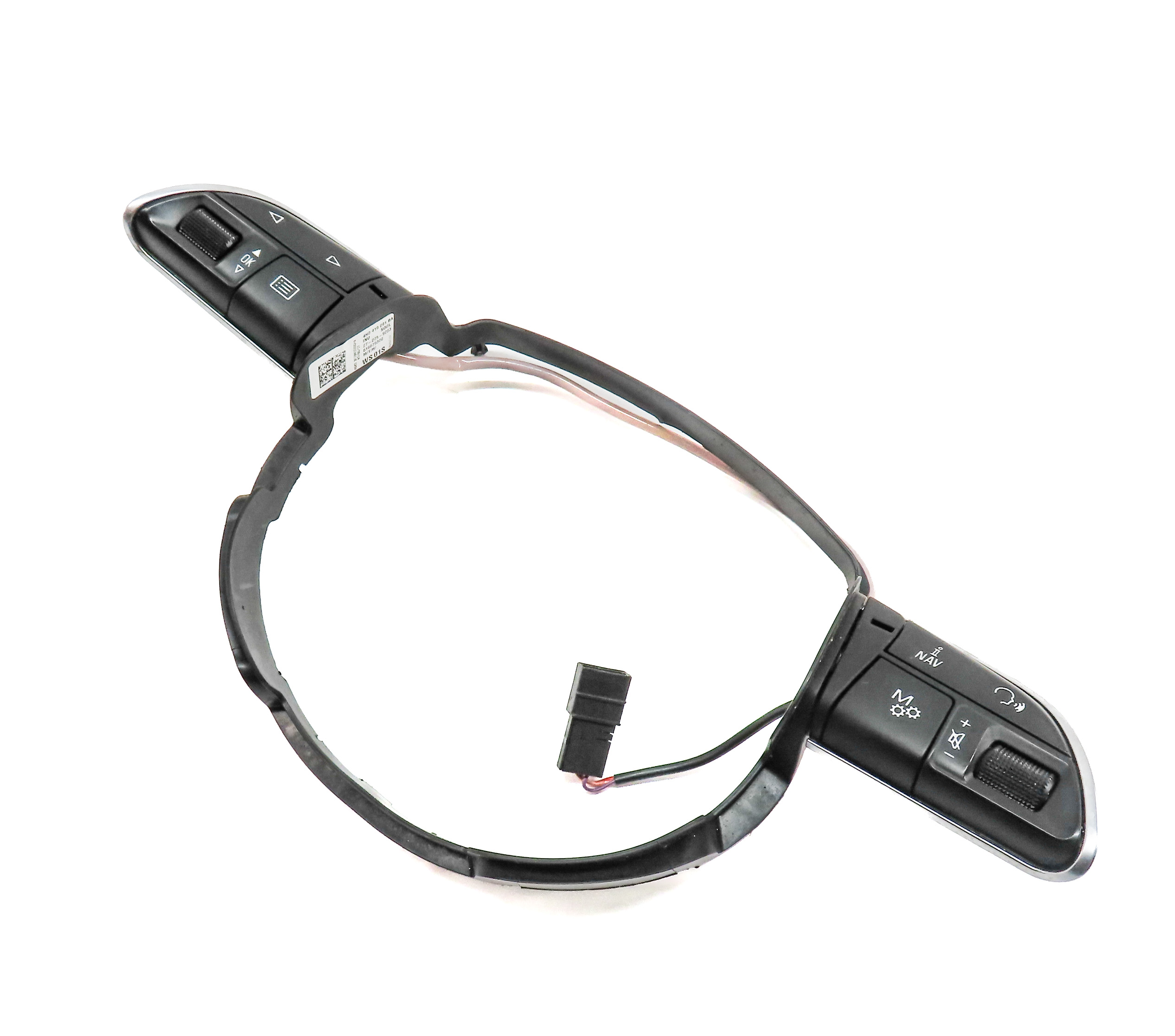 2018 AUDI A8L (D4 4H) DRIVER STEERING WHEEL MEDIA PHONE SELECT SWITCH SET/2 — exact item pictured