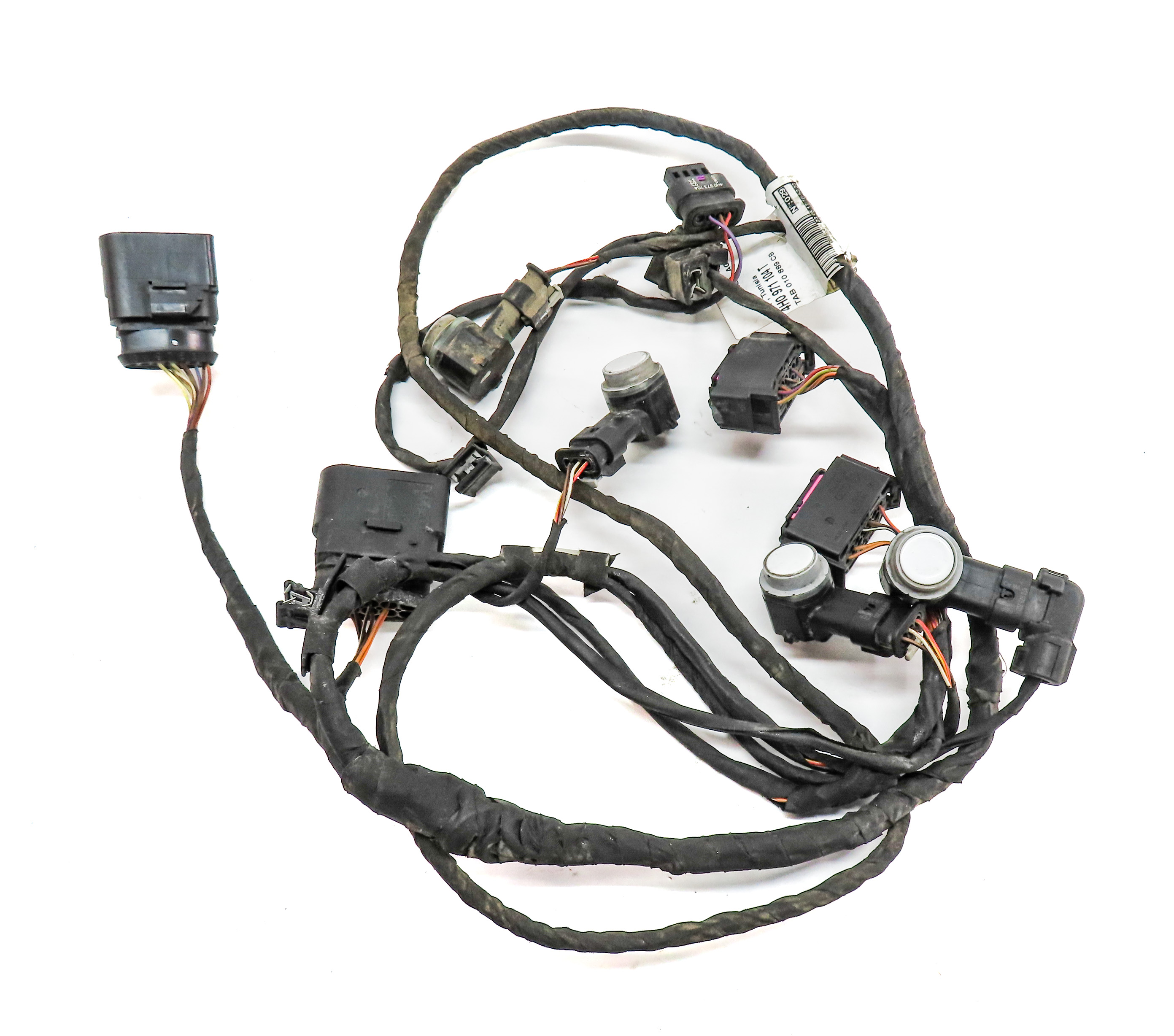 2018 AUDI A8L (D4 4H) REAR PARK ASSIST PDC DISTANCE CONTROL WIRE SENSOR SET/4 — exact item pictured