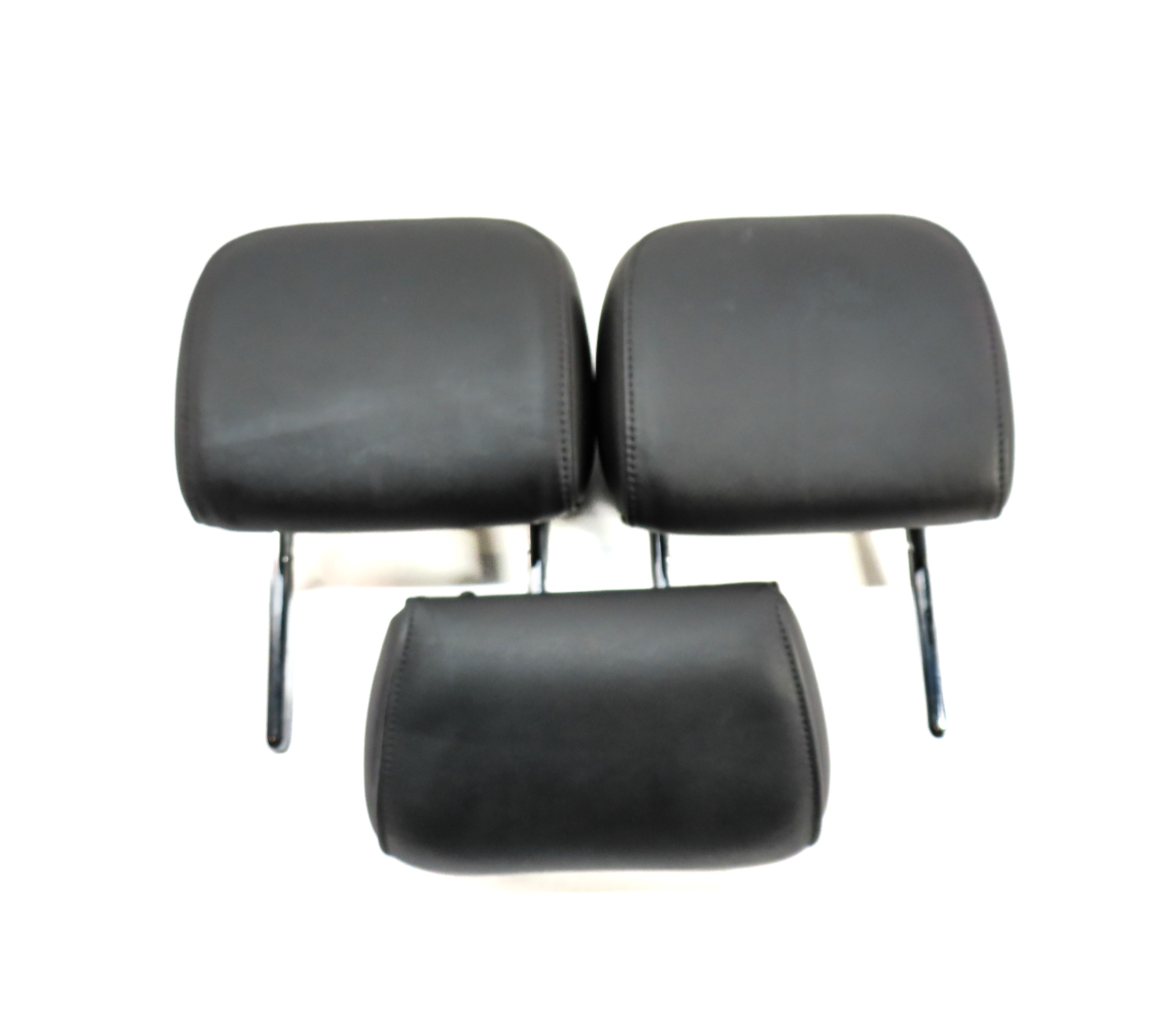 09-12 AUDI A4 S4 B8 8K REAR LEFT CENTER RIGHT SEAT HEAD REST SET/3 (Black) — exact item pictured