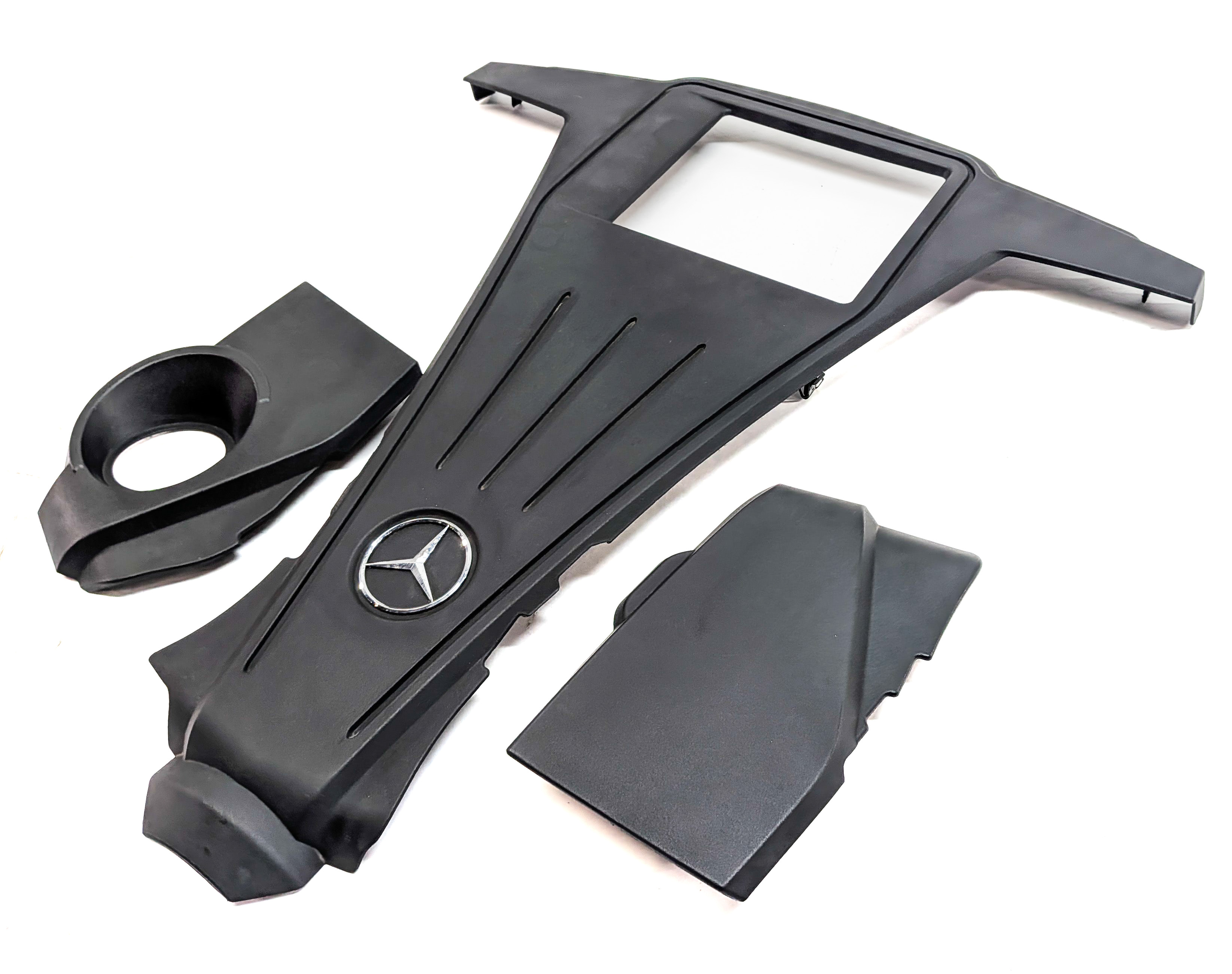 11-20 MERCEDES CL E GL ML S CLASS (W166 X166 C216) 4.6L ENGINE COVER TRIM SET 3 — exact item pictured