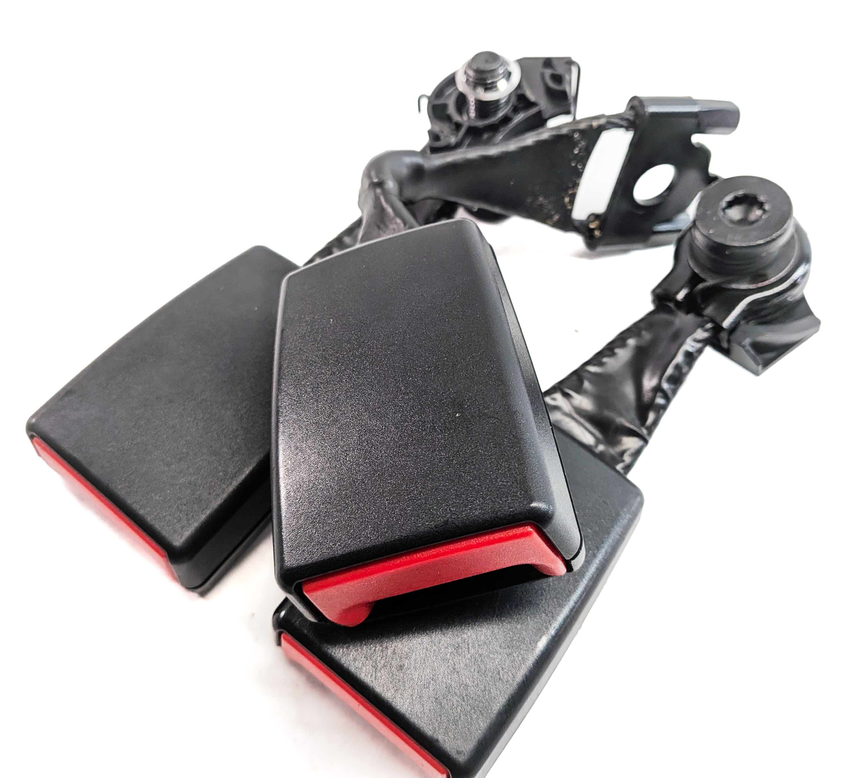 2013 AUDI Q5 (B8 8R) REAR LEFT CENTER RIGHT SEATBELT BUCKLE RECEIVER SET/3 — exact item pictured