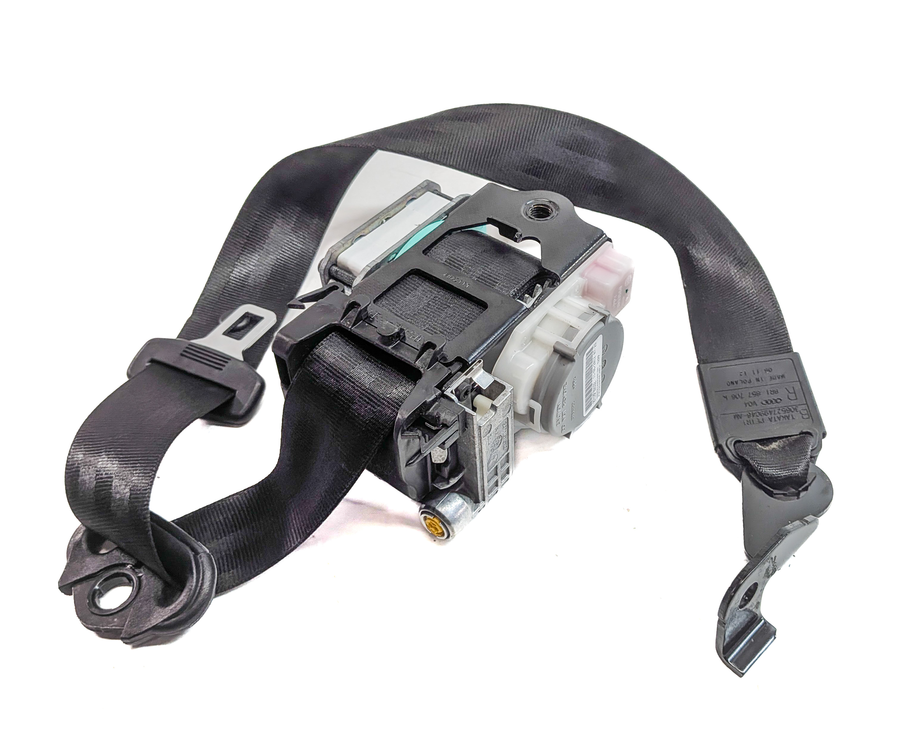 09-17 AUDI Q5 8R FRONT RIGHT PASSENGER SEAT SEATBELT RETRACTOR (Black) — exact item pictured