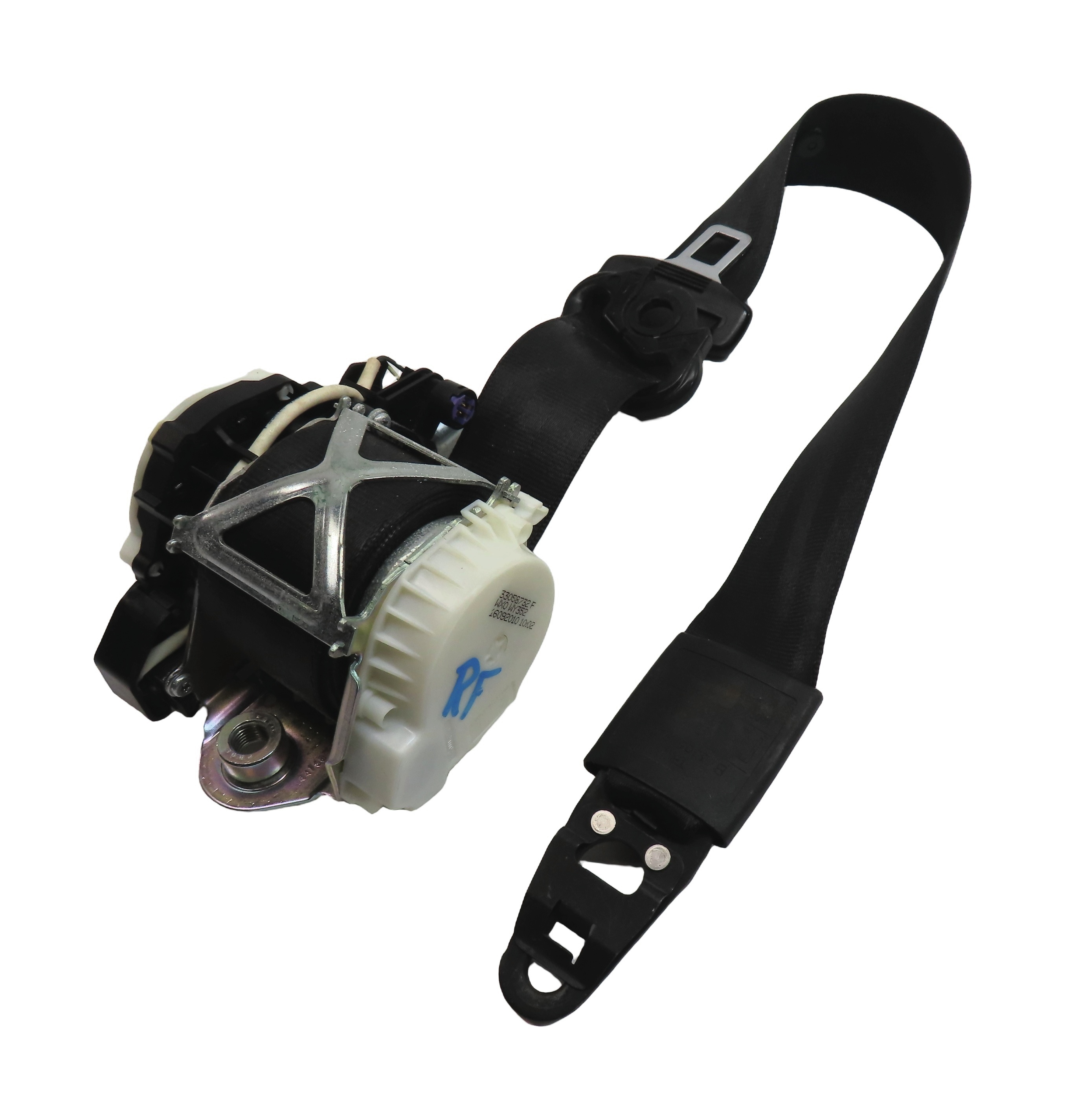 2007-2015 AUDI Q7 (4L) FRONT RIGHT PASSENGER SEAT SEATBELT RETRACTOR (Black) — exact item pictured