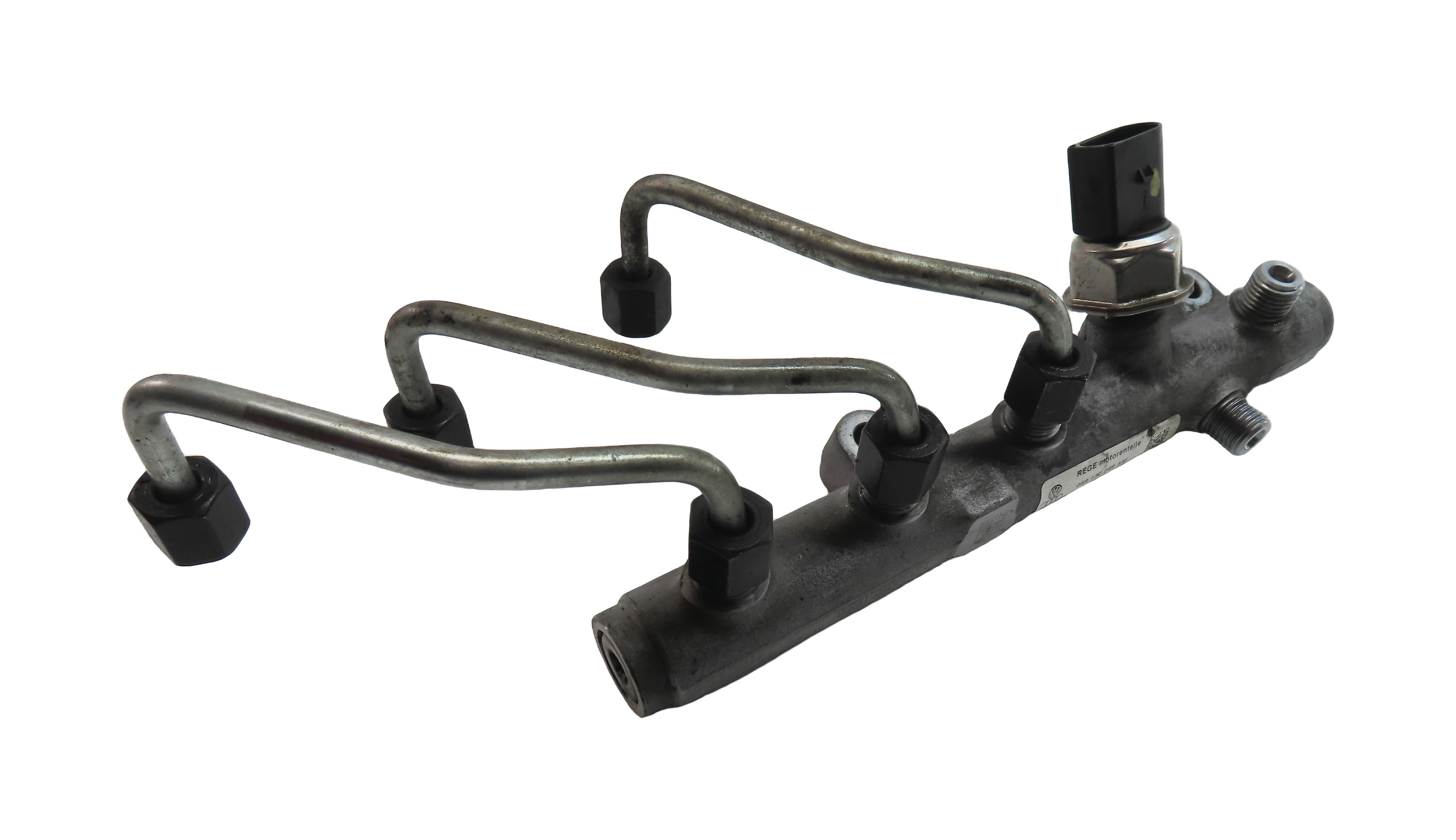 2011 AUDI Q7 (4L) 3.0L DIESEL (CATA) LEFT ENGINE FUEL INJECTOR RAIL w/LINES — exact item pictured
