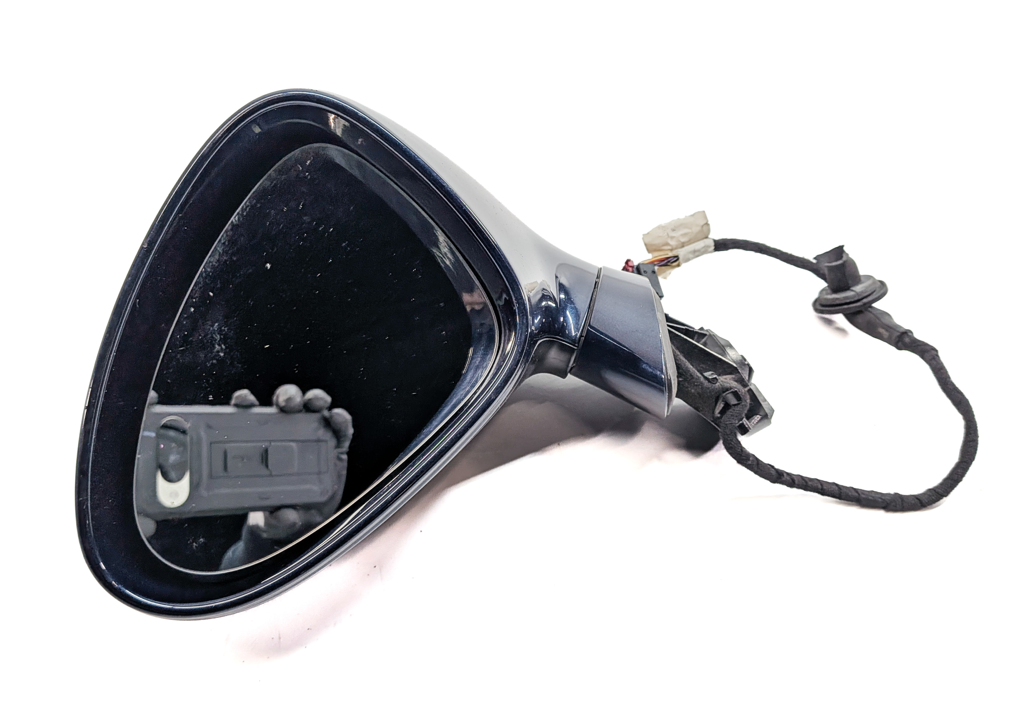 10-13 PORSCHE PANAMERA (970 G1) LEFT P-FOLD BLIND HEATED DOOR MIRROR (Blue) — exact item pictured