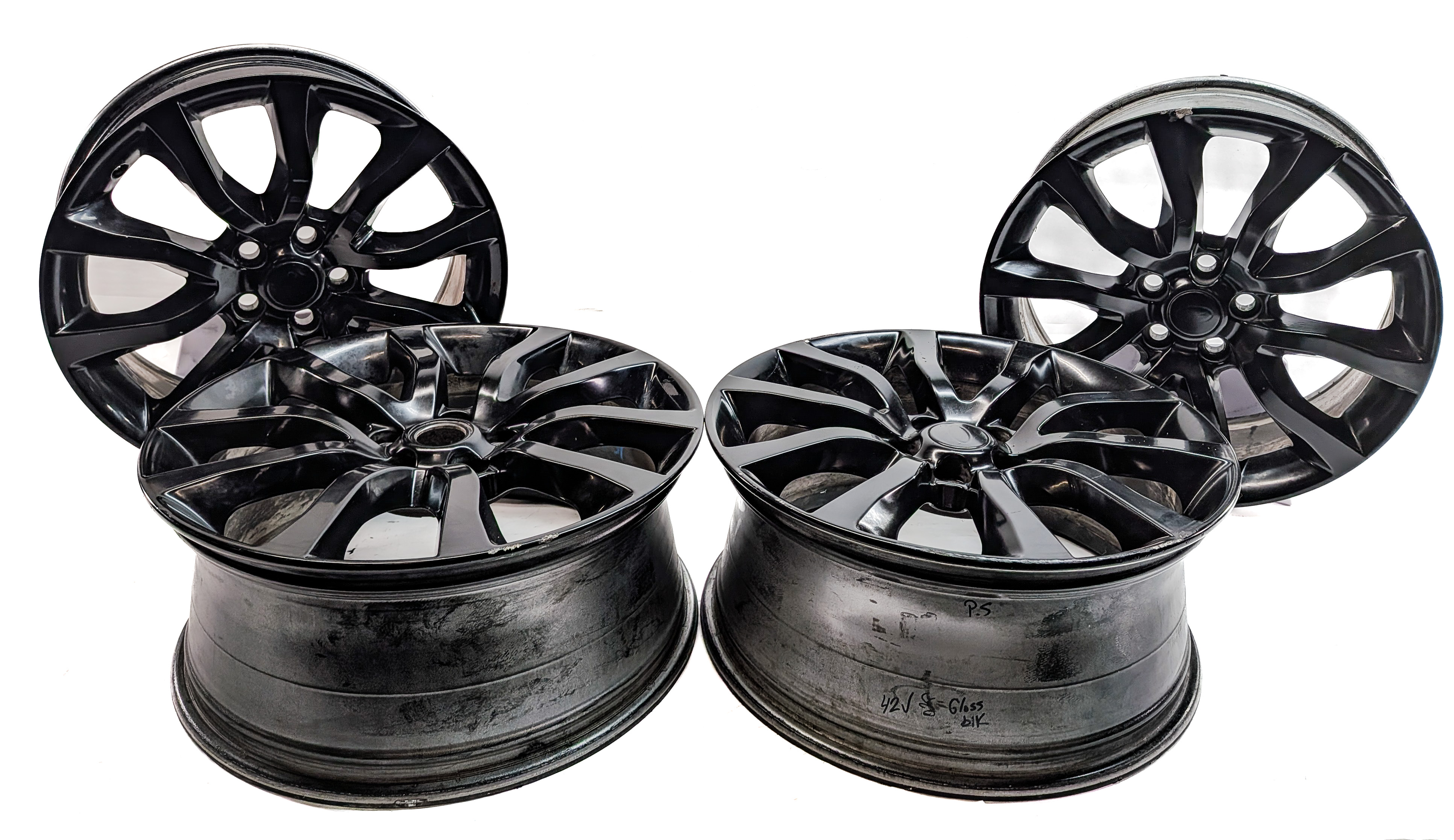 14-17 RANGE ROVER SPORT (L494) 20x8.5 ALUMINUM ALLOY 5 V-SPOKE WHEEL RIM SET/4 — exact item pictured