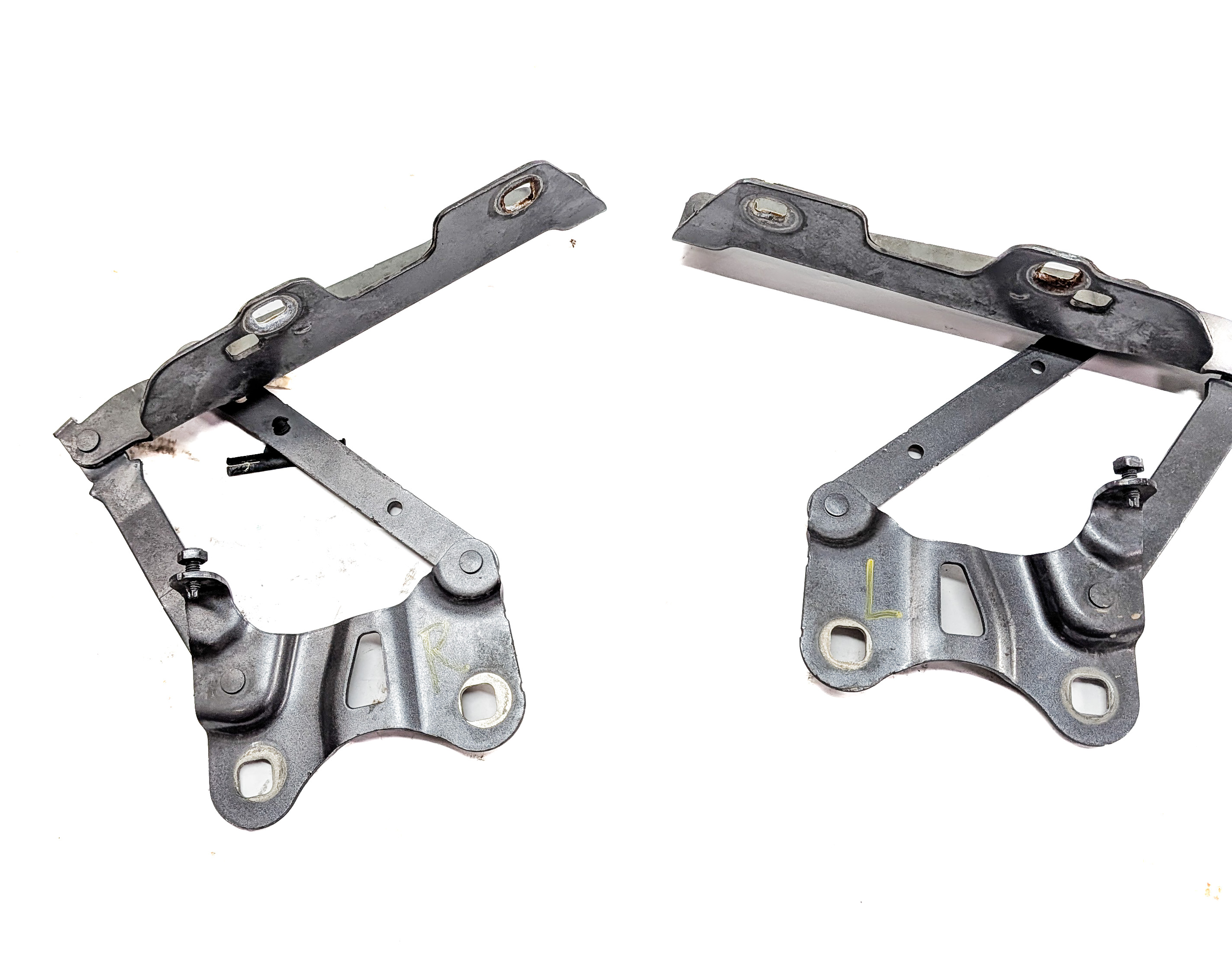 2013-2022 RANGE ROVER SPORT (L405 L494) LEFT & RIGHT HOOD HINGE SET (Grey) — exact item pictured