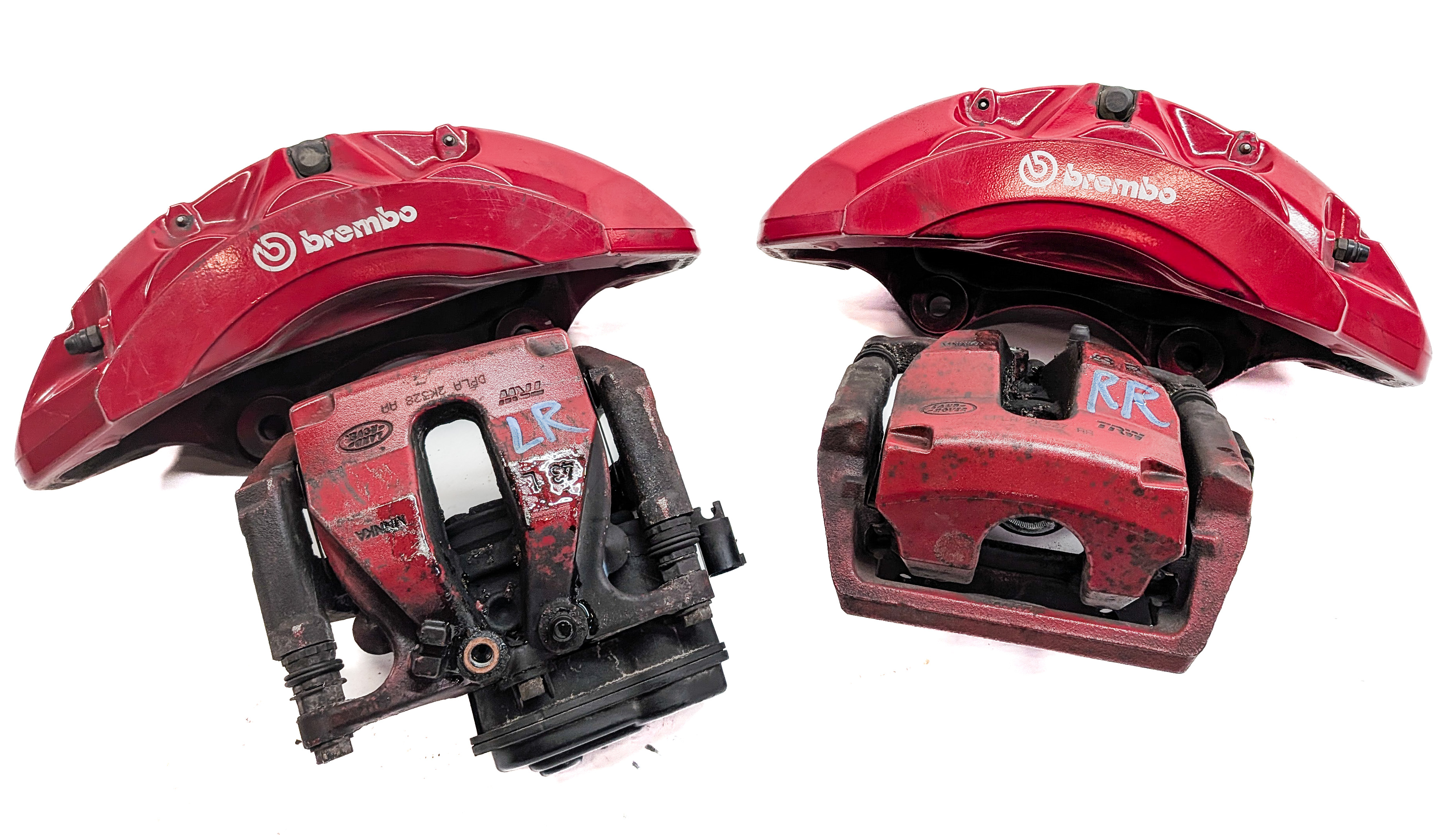 14-17 RANGE ROVER SPORT (L494) FRONT/REAR LEFT/RIGHT BREMBO BRAKE CALIPER SET/4 — exact item pictured