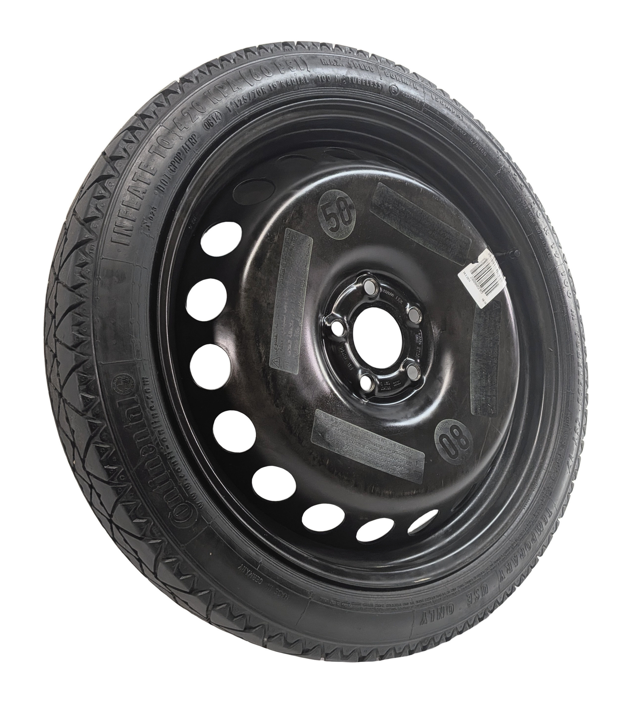 15-18 VW JETTA AUDI A3 S3 (8V) 18x3.5" EMERGENCY ROADSIDE SPARE TIRE WHEEL RIM — exact item pictured