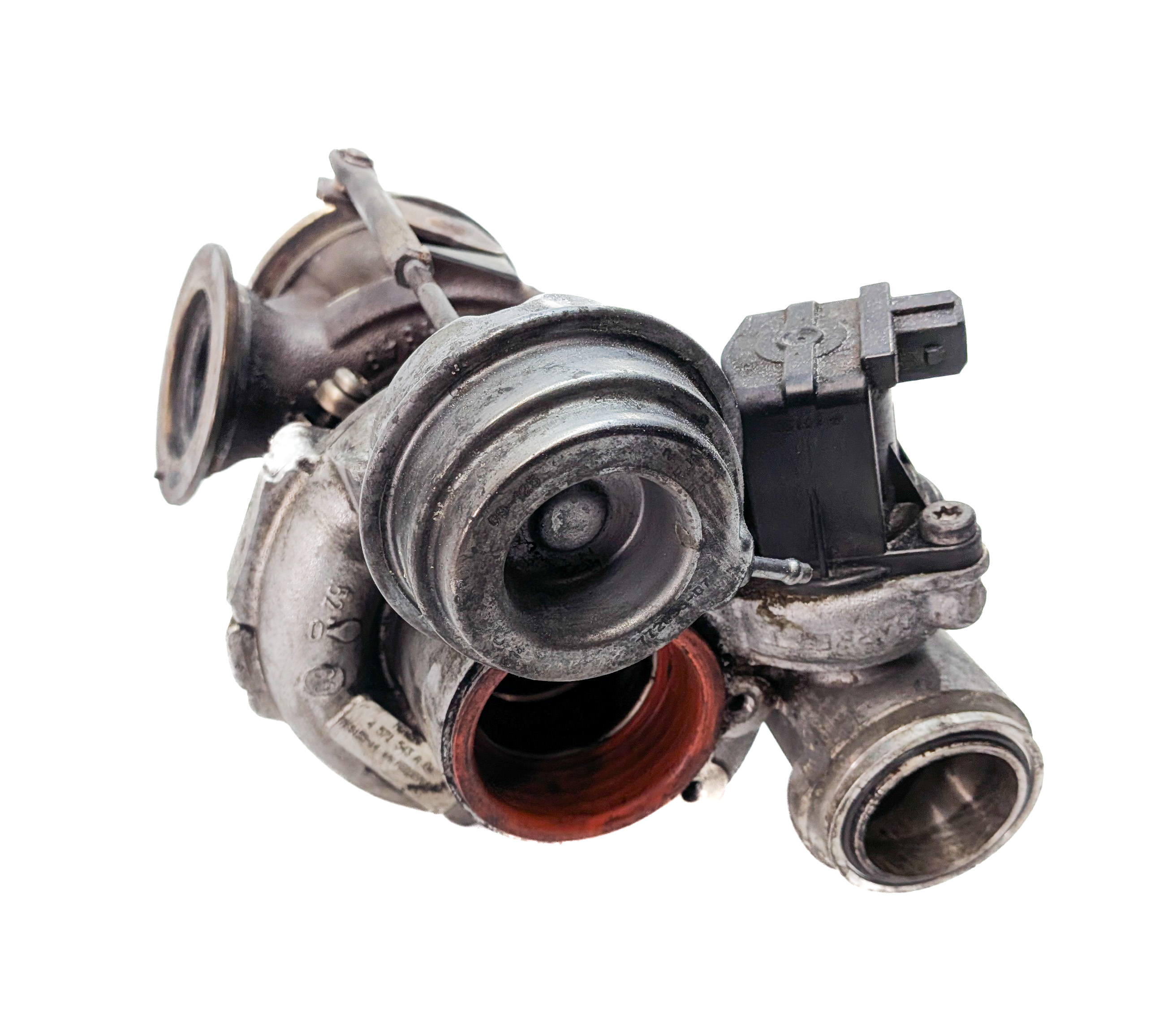 08-14 BMW 550i 750i X5 X6 (E70 E71 F01 F10) 4.4L N63 ENGINE LEFT TURBOCHARGER — exact item pictured