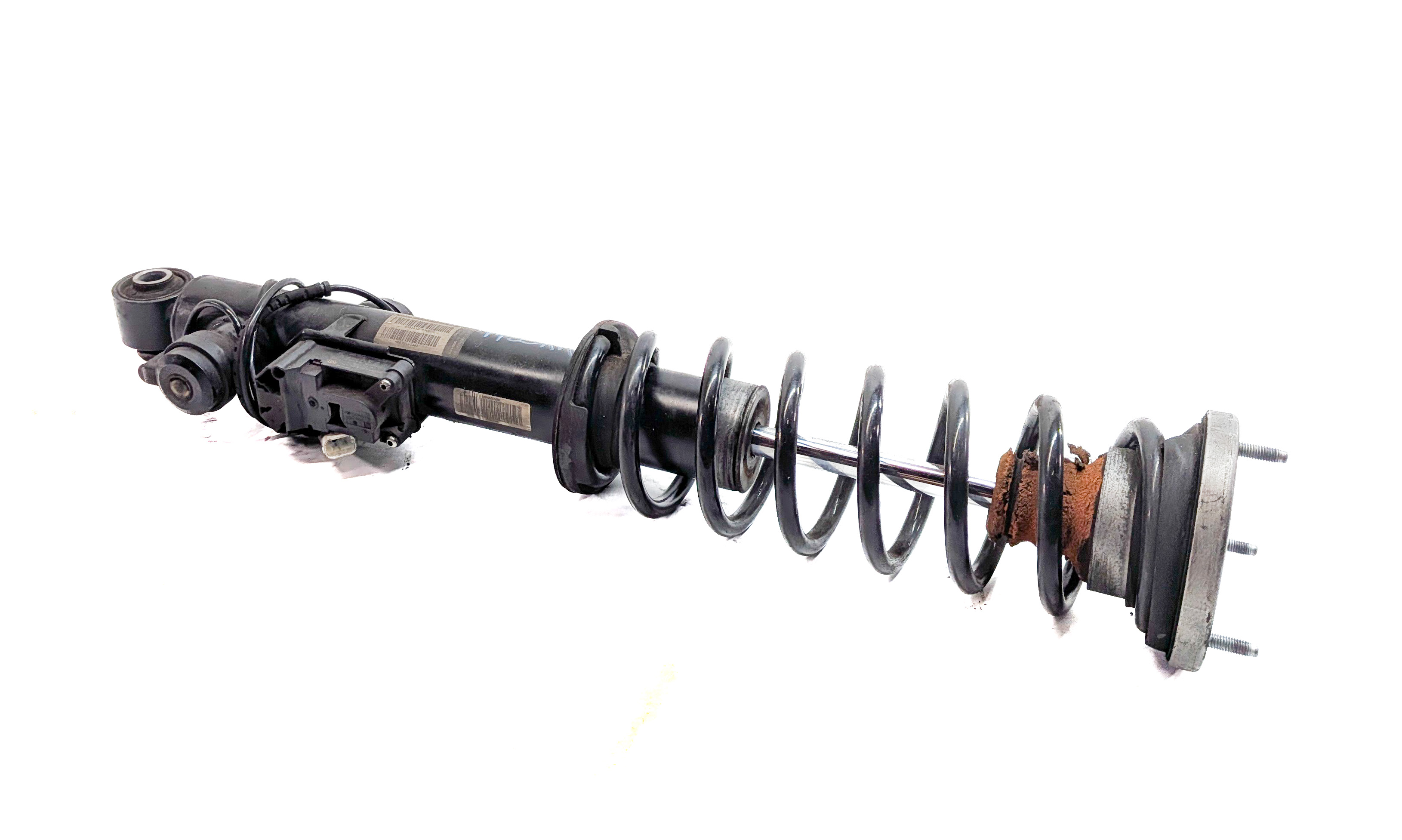 09-12 BMW 740i 750i B7 (F01) SWB REAR RIGHT PASSENGER ELECTRIC EDC SHOCK STRUT — exact item pictured