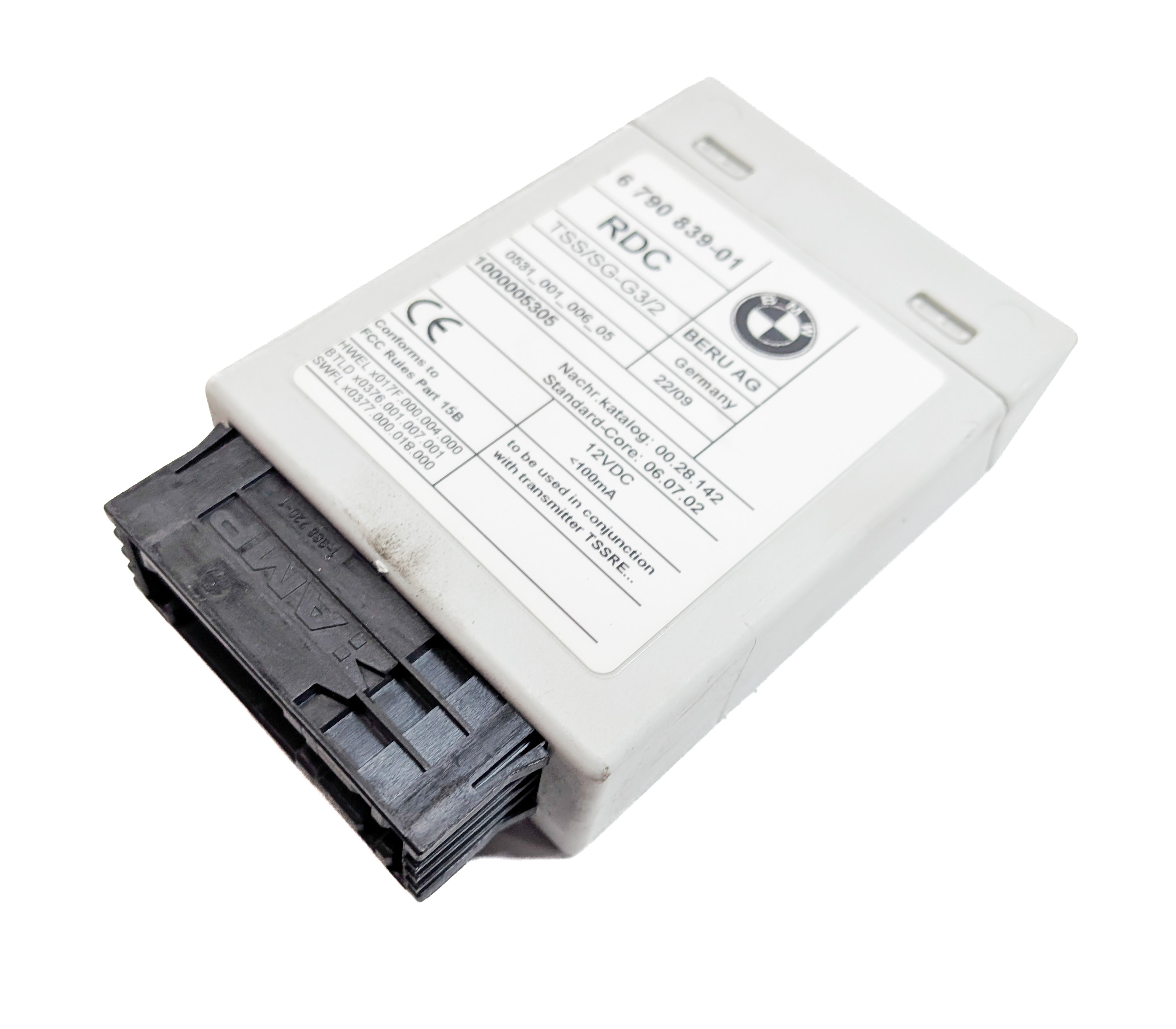 09-11 BMW 528i 535i 550i 740i 750i 760i (F01 F10) TPMS SENSOR RDC CONTROL MODULE — exact item pictured