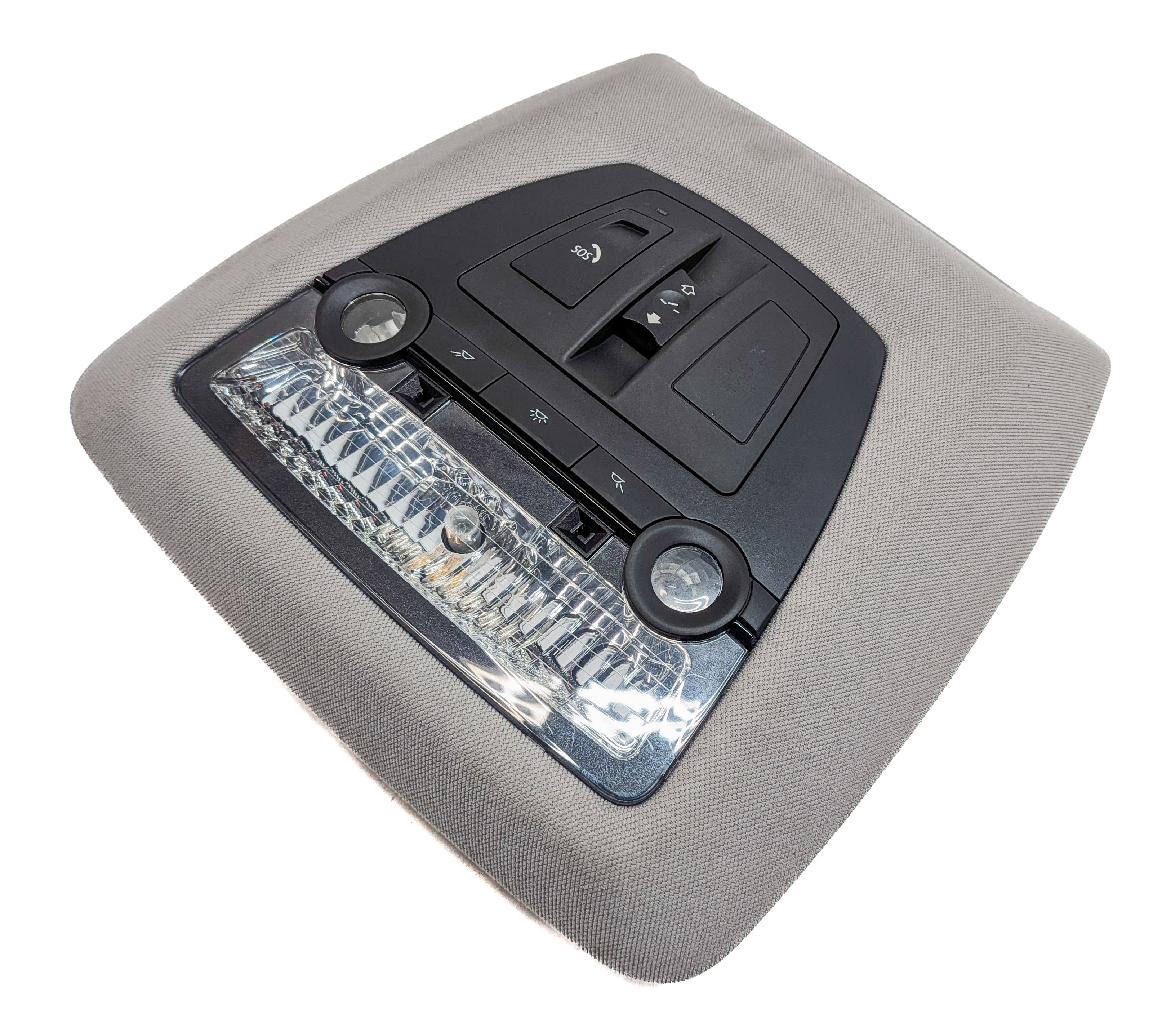 2009 BMW 750I F01 FRONT INTERIOR DOME MAP READING LIGHT LAMP w/SWITCHES (Black) — exact item pictured