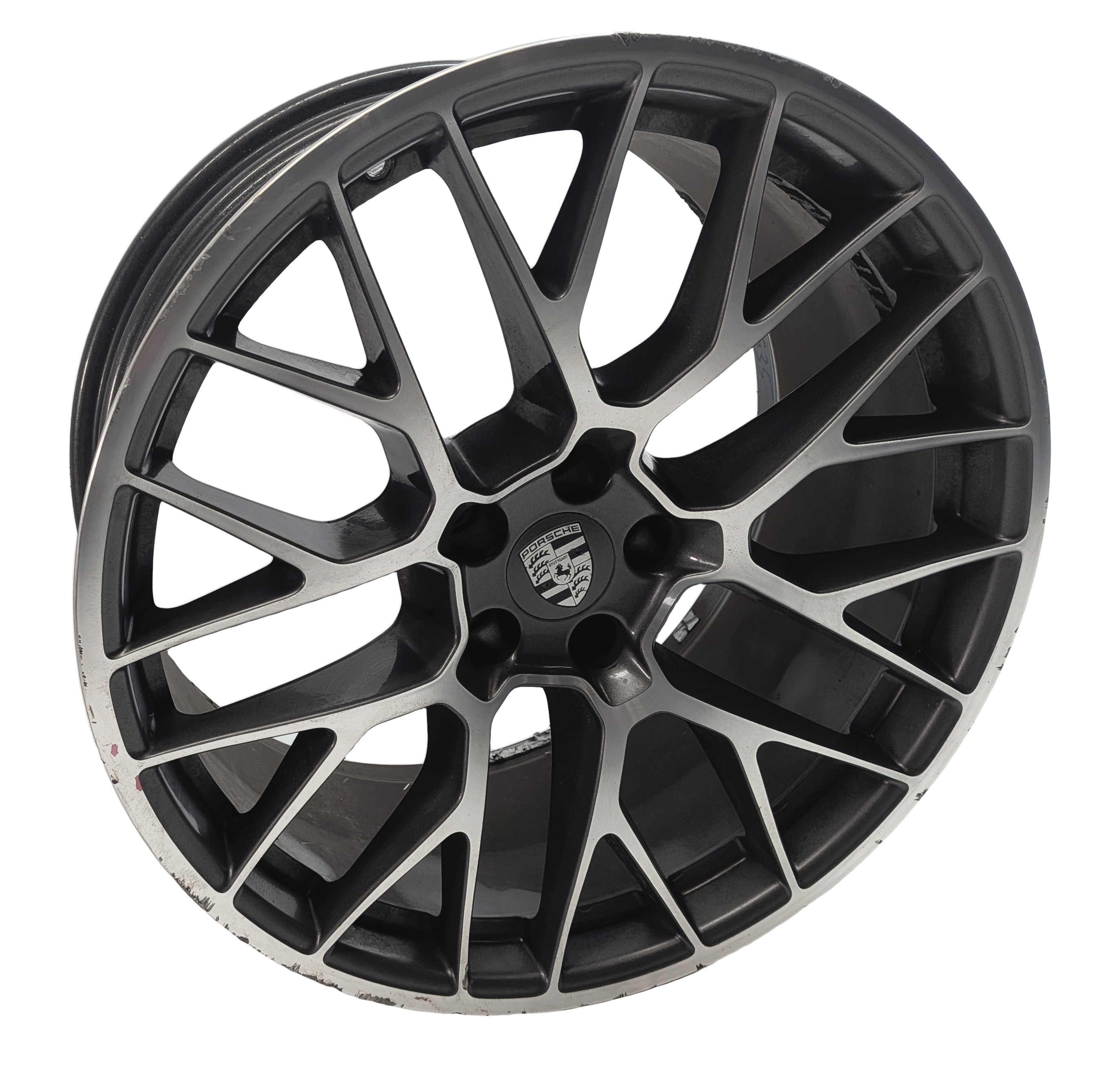 2015-2016 PORSCHE MACAN (95B) 20X10 20 SPOKE TITANIUM FINISH WHEEL RIM — exact item pictured
