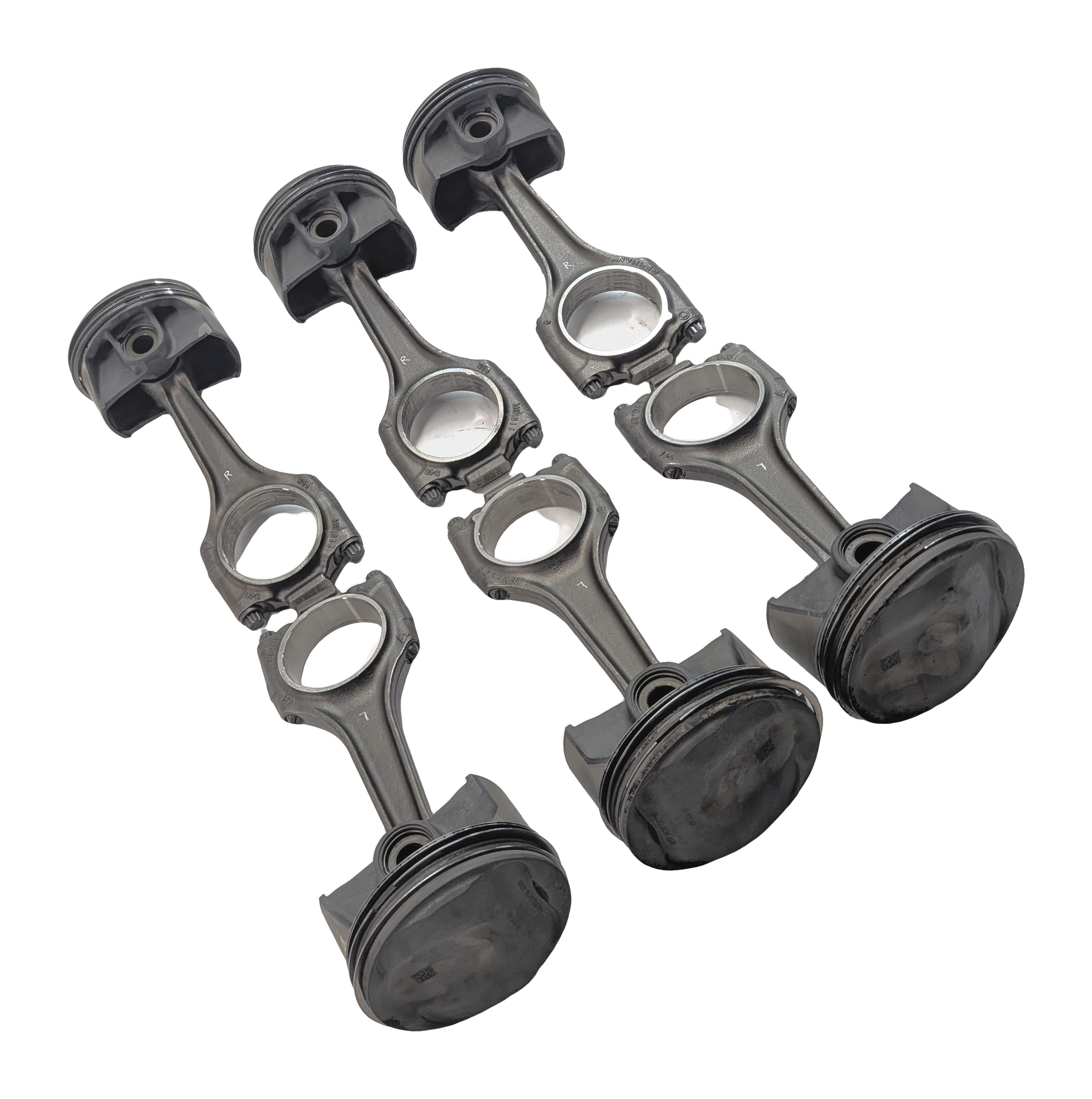 2015-2018 PORSCHE CAYENNE MACAN 958 95B ENGINE PISTON & CONNECTING ROD SET/6 — exact item pictured