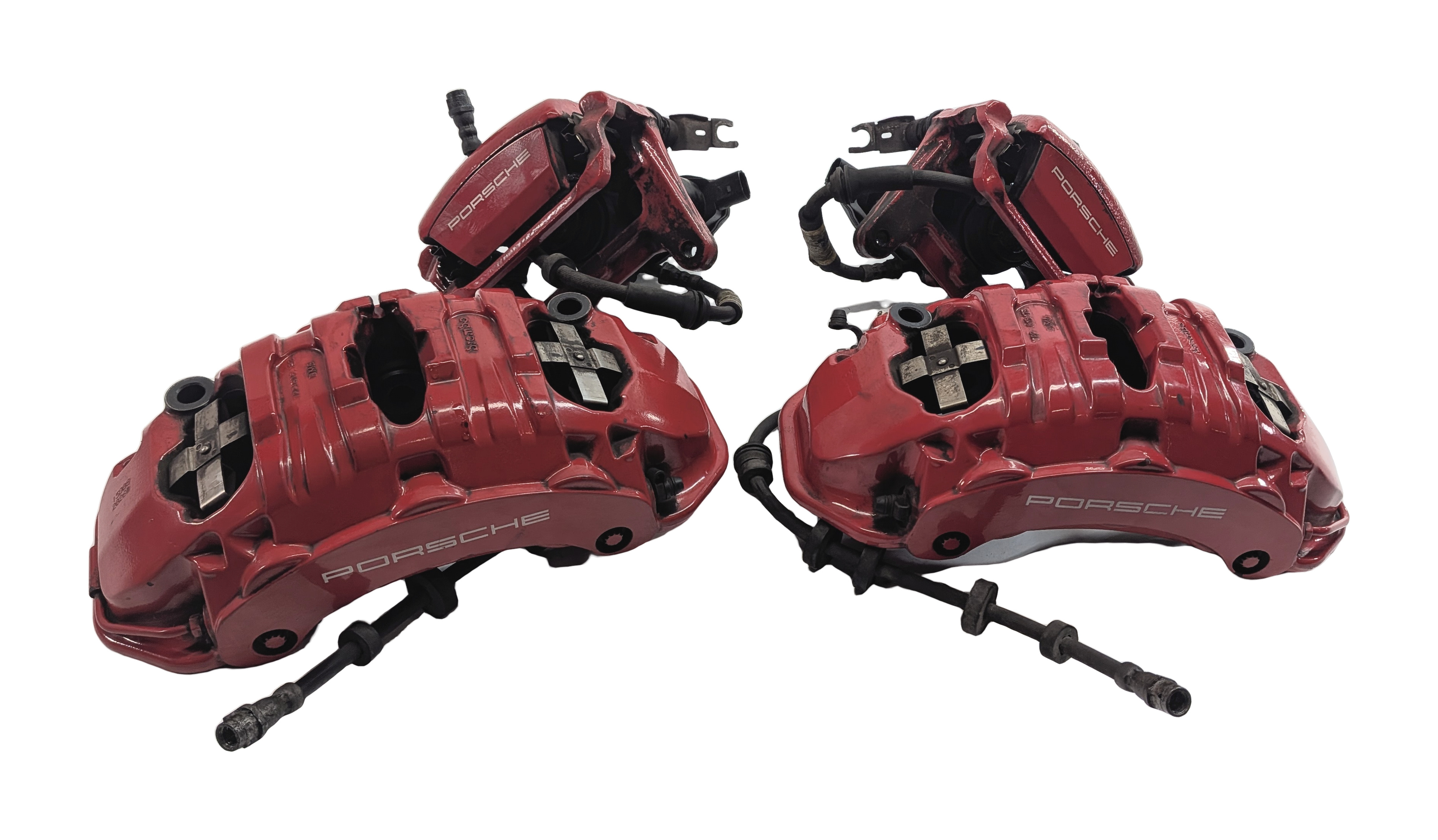 2015-2018 PORSCHE MACAN (95B) TURBO FRONT/REAR LEFT/RIGHT BRAKE CALIPER SET/4 — exact item pictured