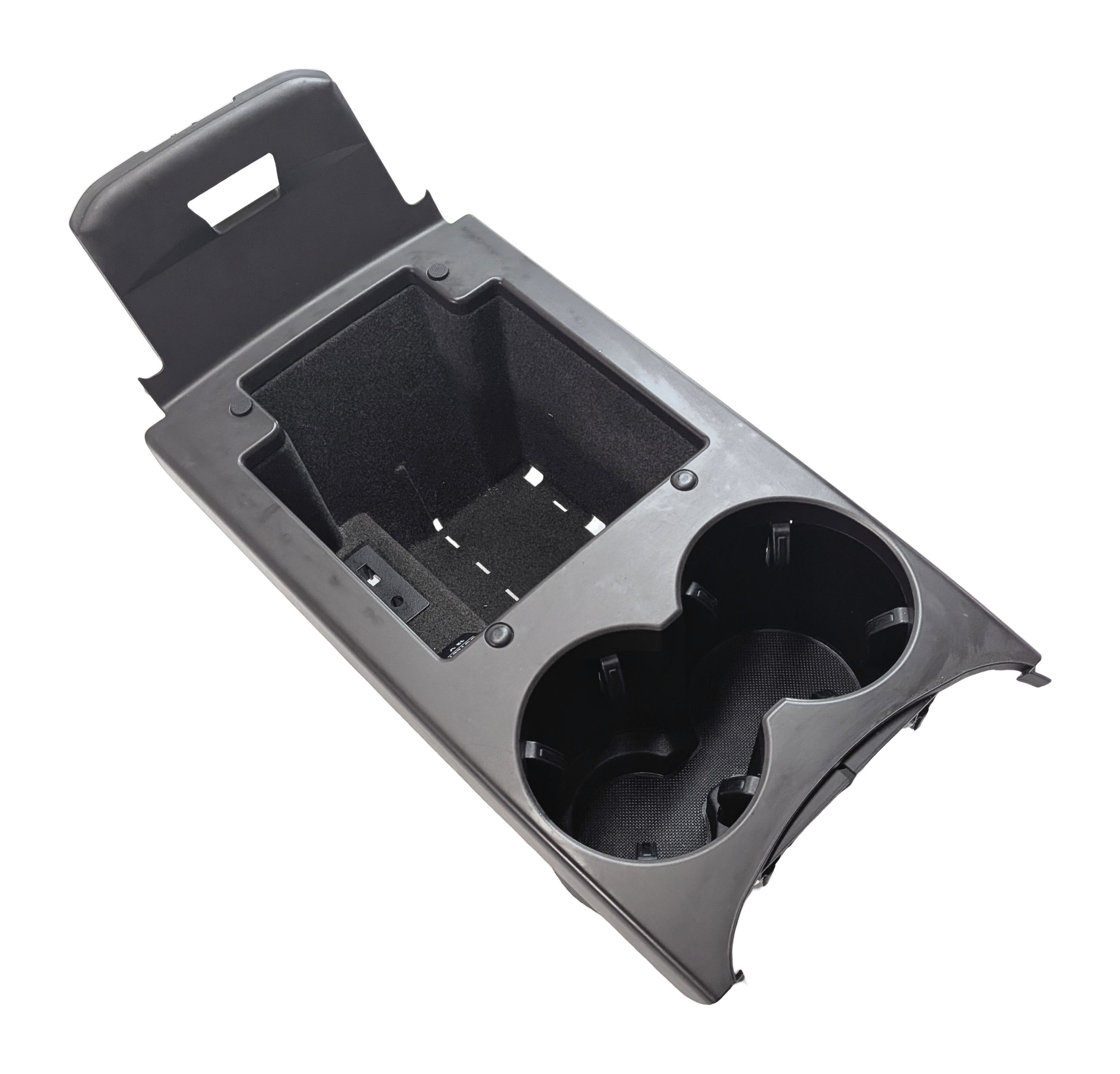 2015-2018 PORSCHE MACAN (95B) FRONT CENTER CONSOLE COMPARTMENT w/CUPHOLDERS — exact item pictured